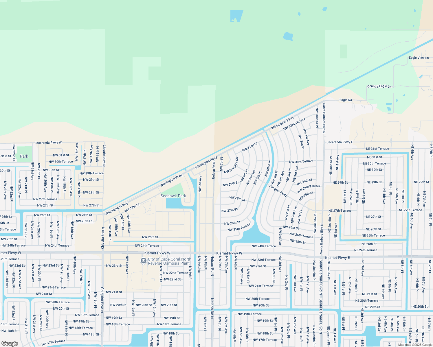 map of restaurants, bars, coffee shops, grocery stores, and more near 2925 Nelson Road North in Cape Coral
