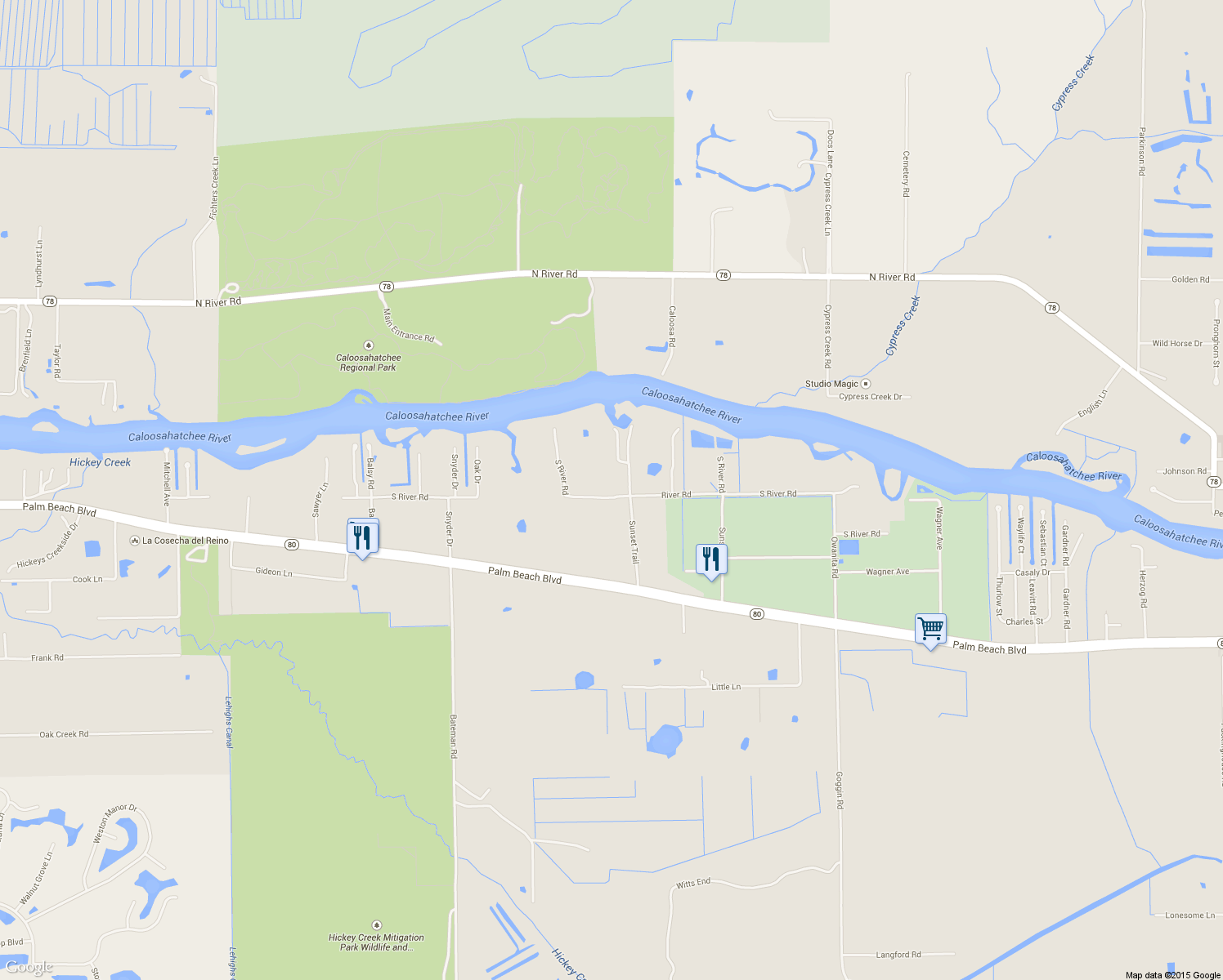 map of restaurants, bars, coffee shops, grocery stores, and more near 1980 Sunset Trail in Alva