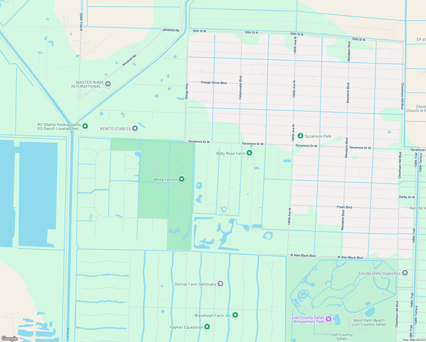 map of restaurants, bars, coffee shops, grocery stores, and more near 3798 Cabbage Palm Way in Loxahatchee
