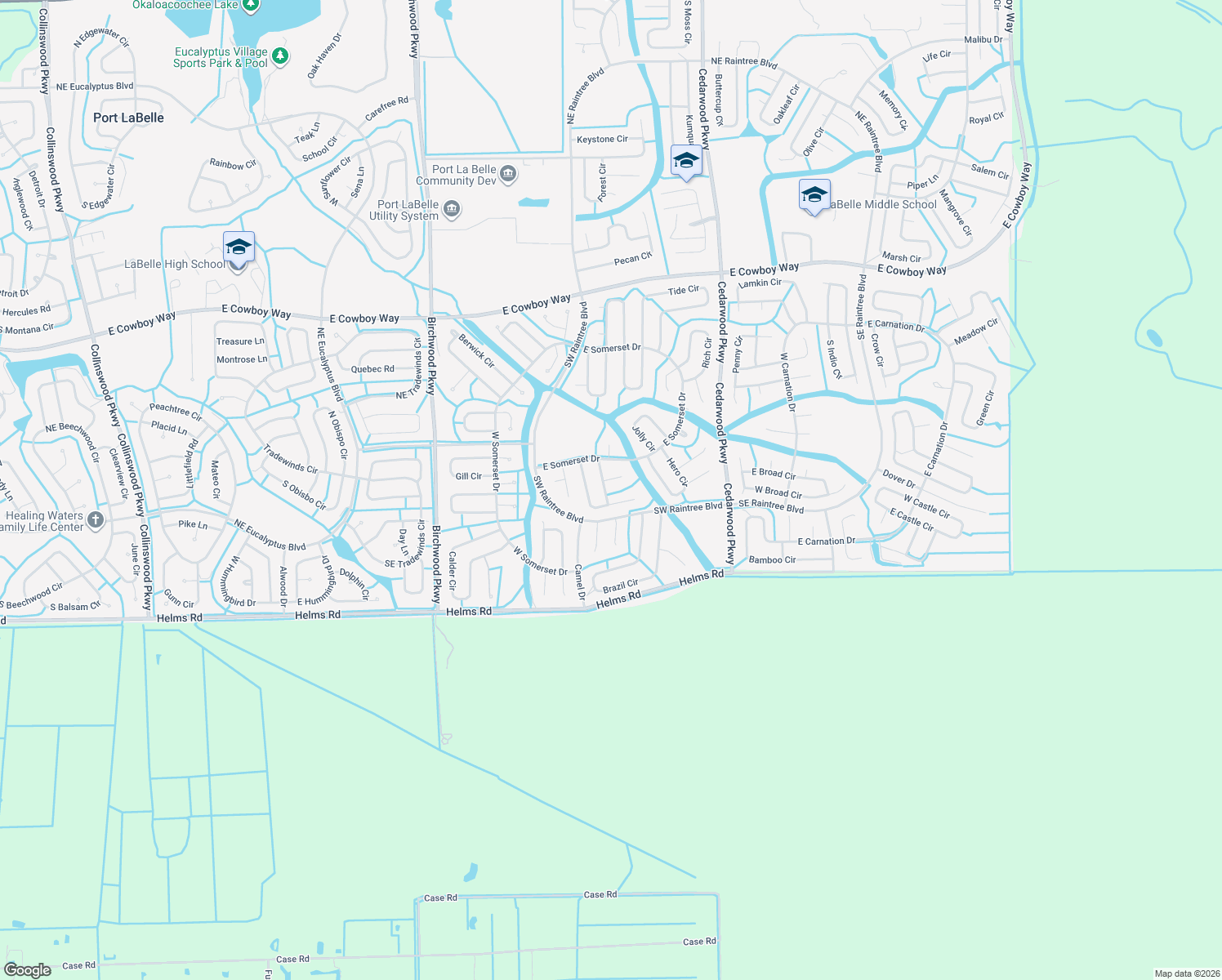 map of restaurants, bars, coffee shops, grocery stores, and more near 7007 Lotus Circle in LaBelle