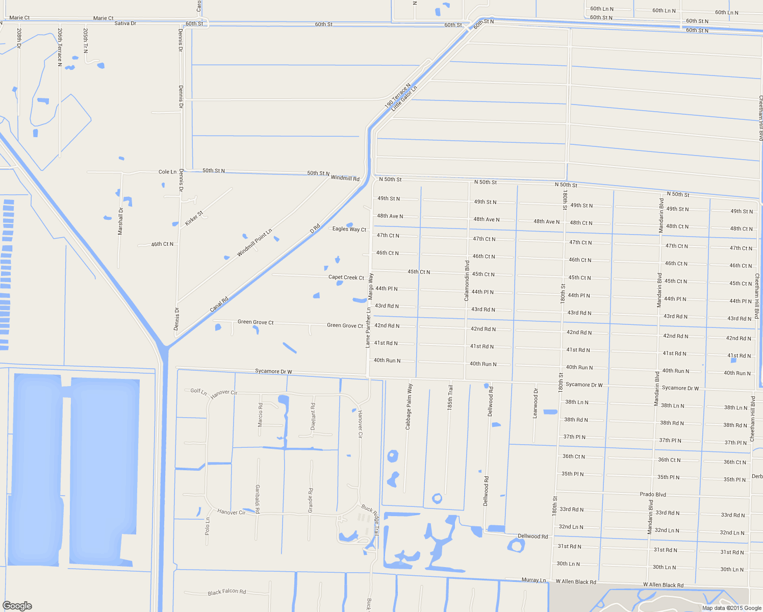 map of restaurants, bars, coffee shops, grocery stores, and more near 18936 43rd Road North in Loxahatchee