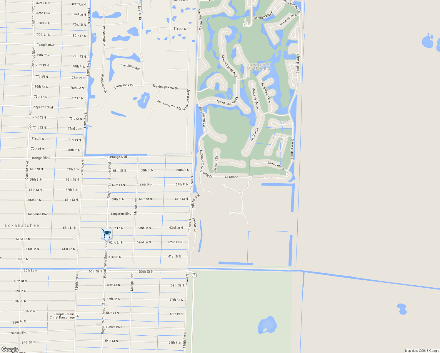 map of restaurants, bars, coffee shops, grocery stores, and more near 10769 La Strada in West Palm Beach