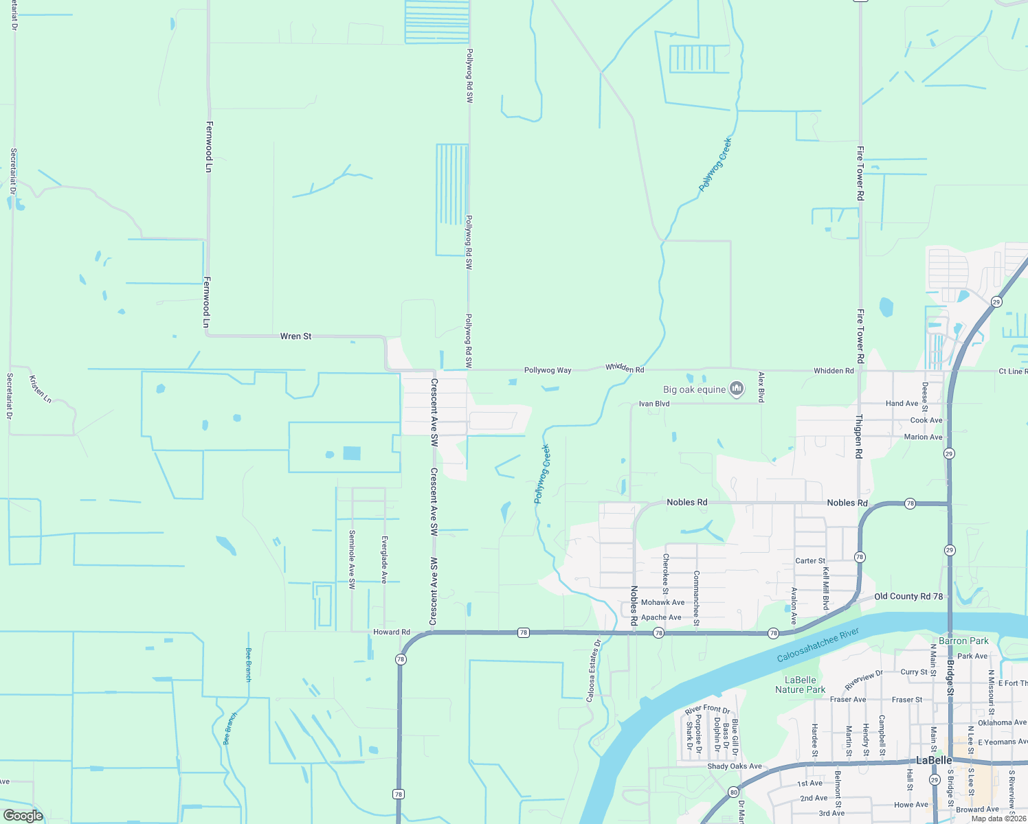map of restaurants, bars, coffee shops, grocery stores, and more near 1013 Edward Street Southwest in LaBelle