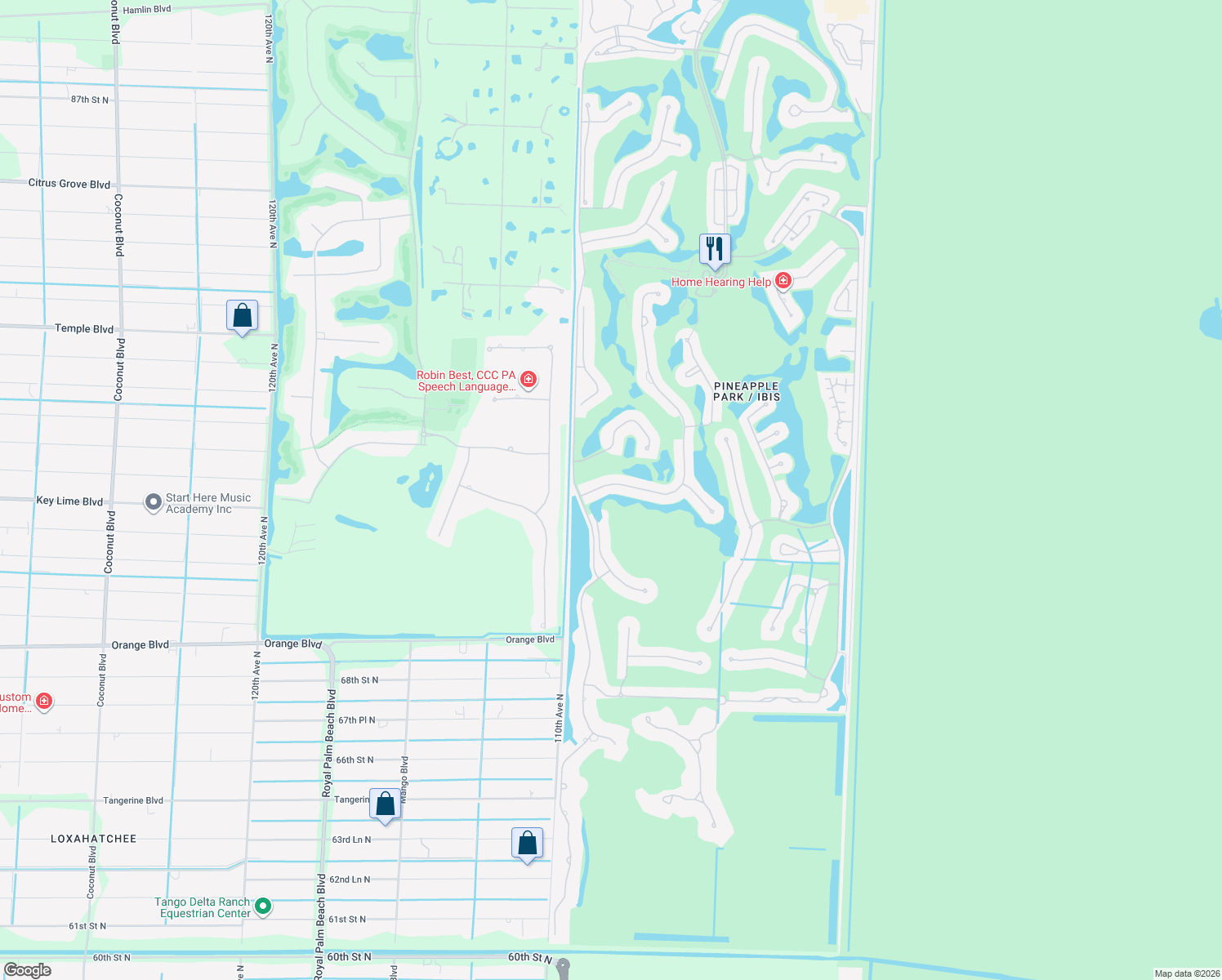 map of restaurants, bars, coffee shops, grocery stores, and more near 7536 Hawks Landing Drive in West Palm Beach