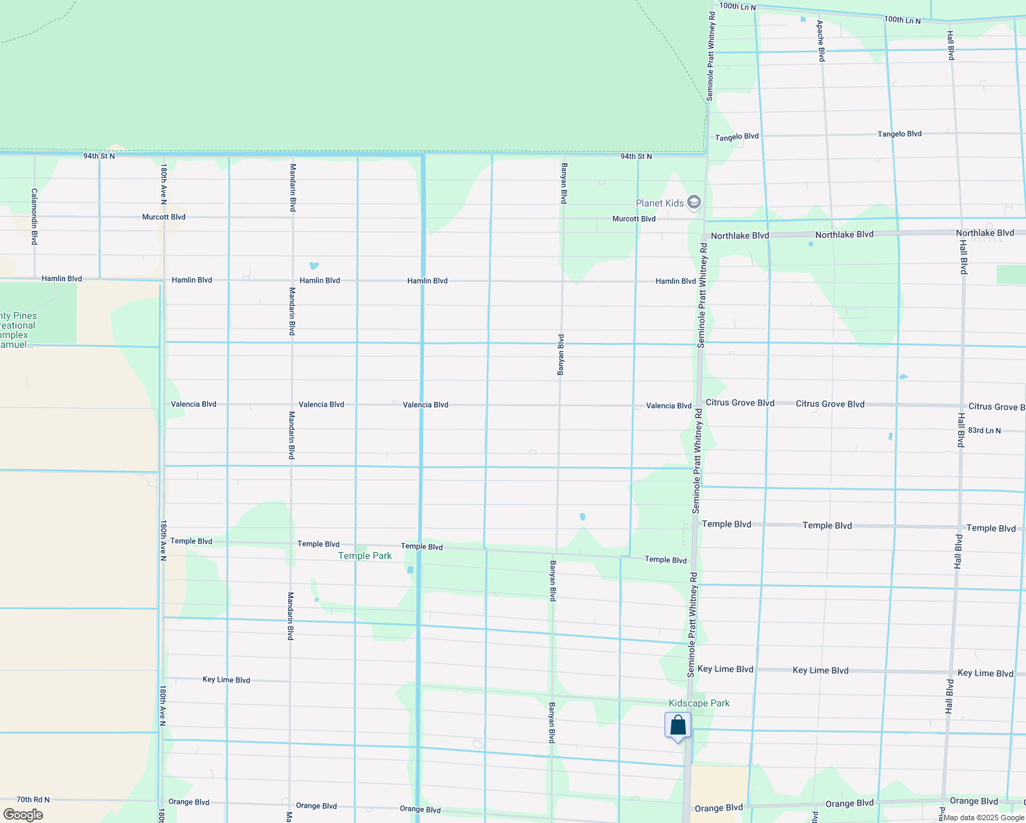 map of restaurants, bars, coffee shops, grocery stores, and more near 16664 Valencia Boulevard in Loxahatchee