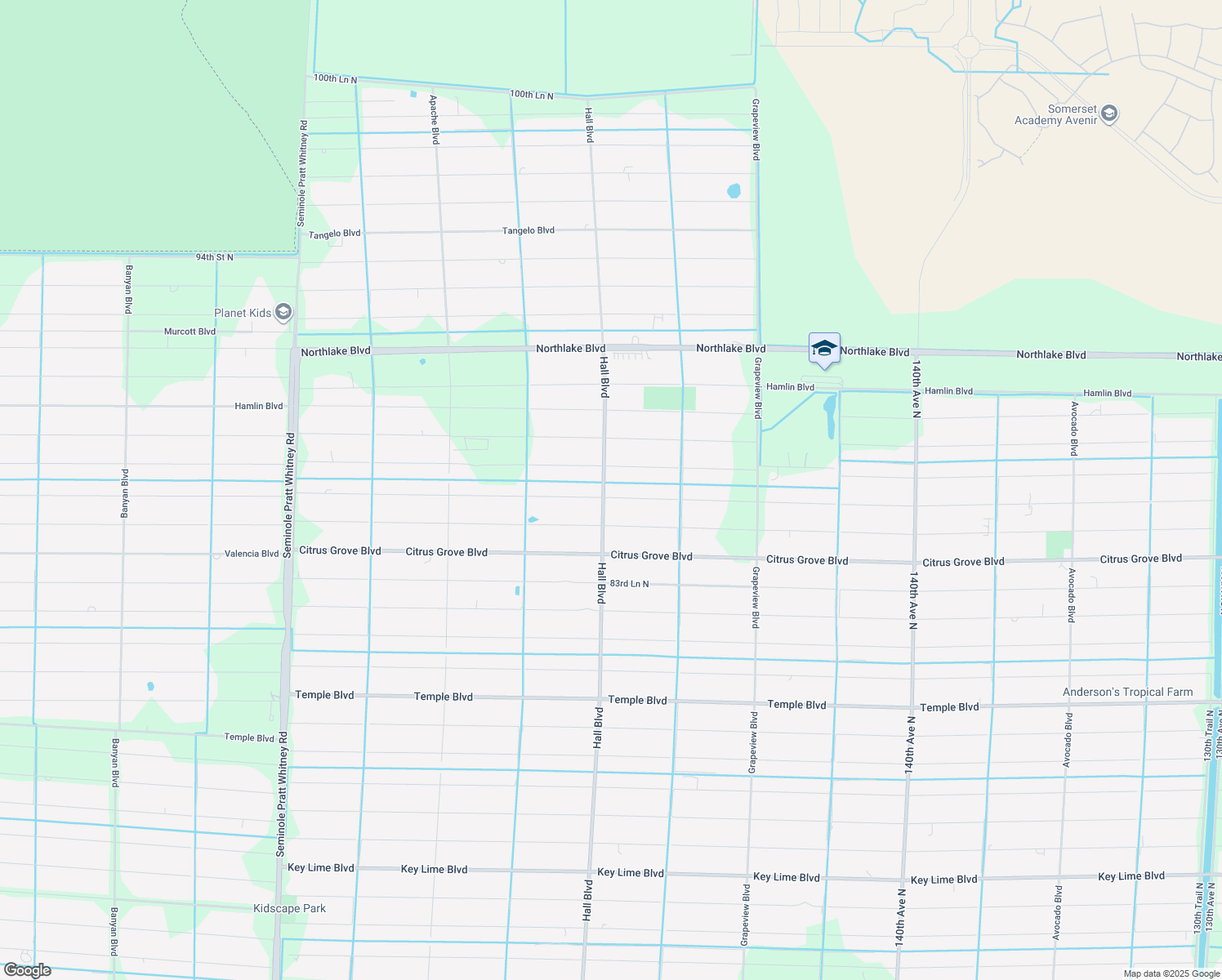 map of restaurants, bars, coffee shops, grocery stores, and more near 14935 86th Road North in Loxahatchee