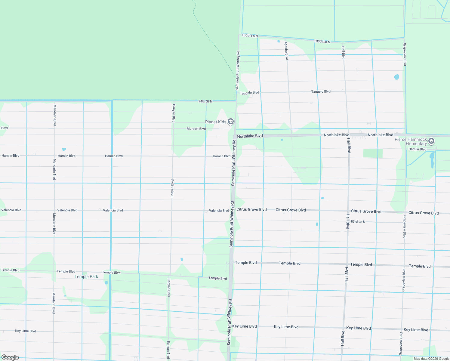 map of restaurants, bars, coffee shops, grocery stores, and more near 16068 88th Road North in Loxahatchee
