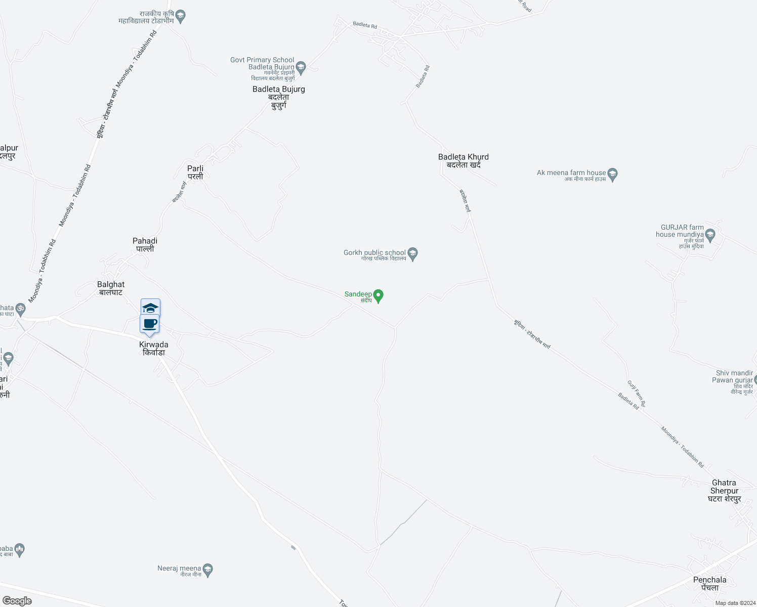map of restaurants, bars, coffee shops, grocery stores, and more near in Balghat