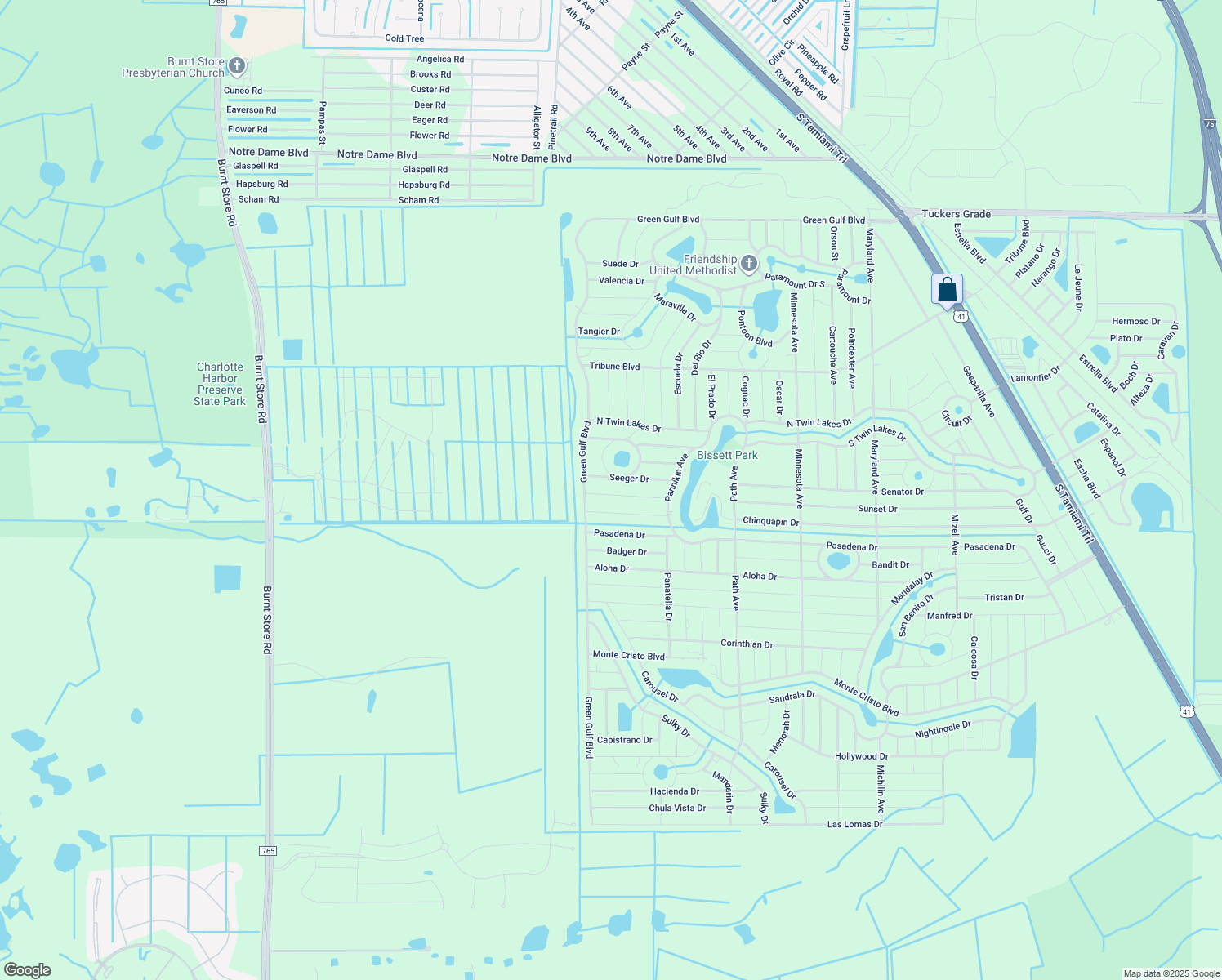 map of restaurants, bars, coffee shops, grocery stores, and more near 27066 Sumatra Drive in Punta Gorda