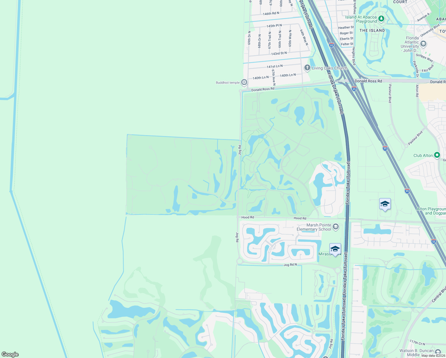 map of restaurants, bars, coffee shops, grocery stores, and more near 13161 Marsh Landing in Palm Beach Gardens