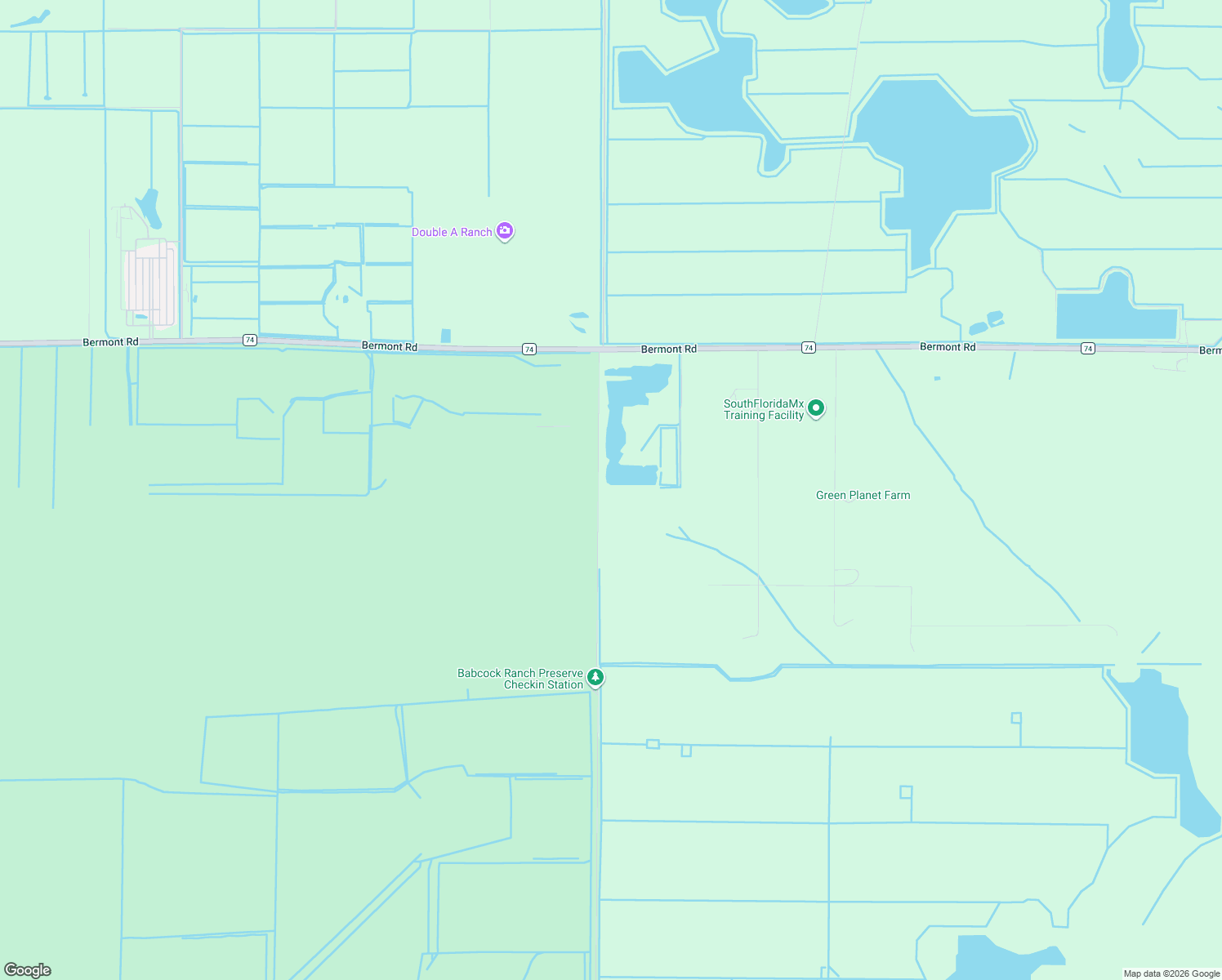 map of restaurants, bars, coffee shops, grocery stores, and more near 48035 Bermont Road in Punta Gorda
