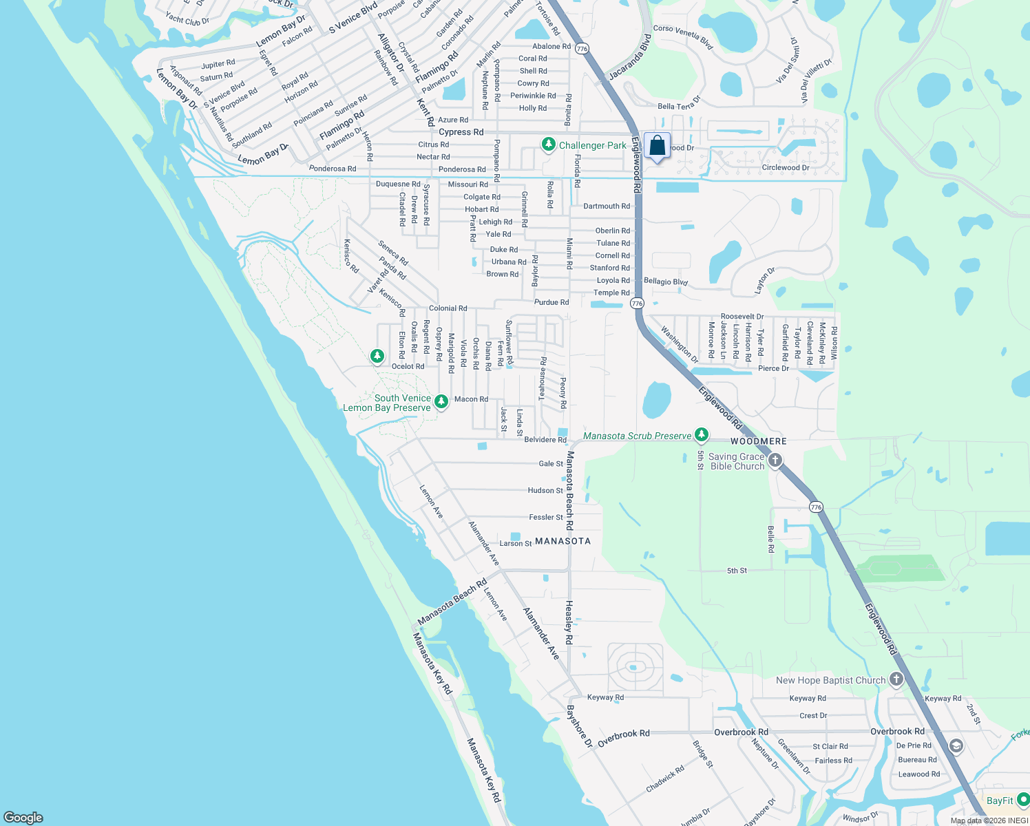 map of restaurants, bars, coffee shops, grocery stores, and more near 6156 Linda Street in Venice