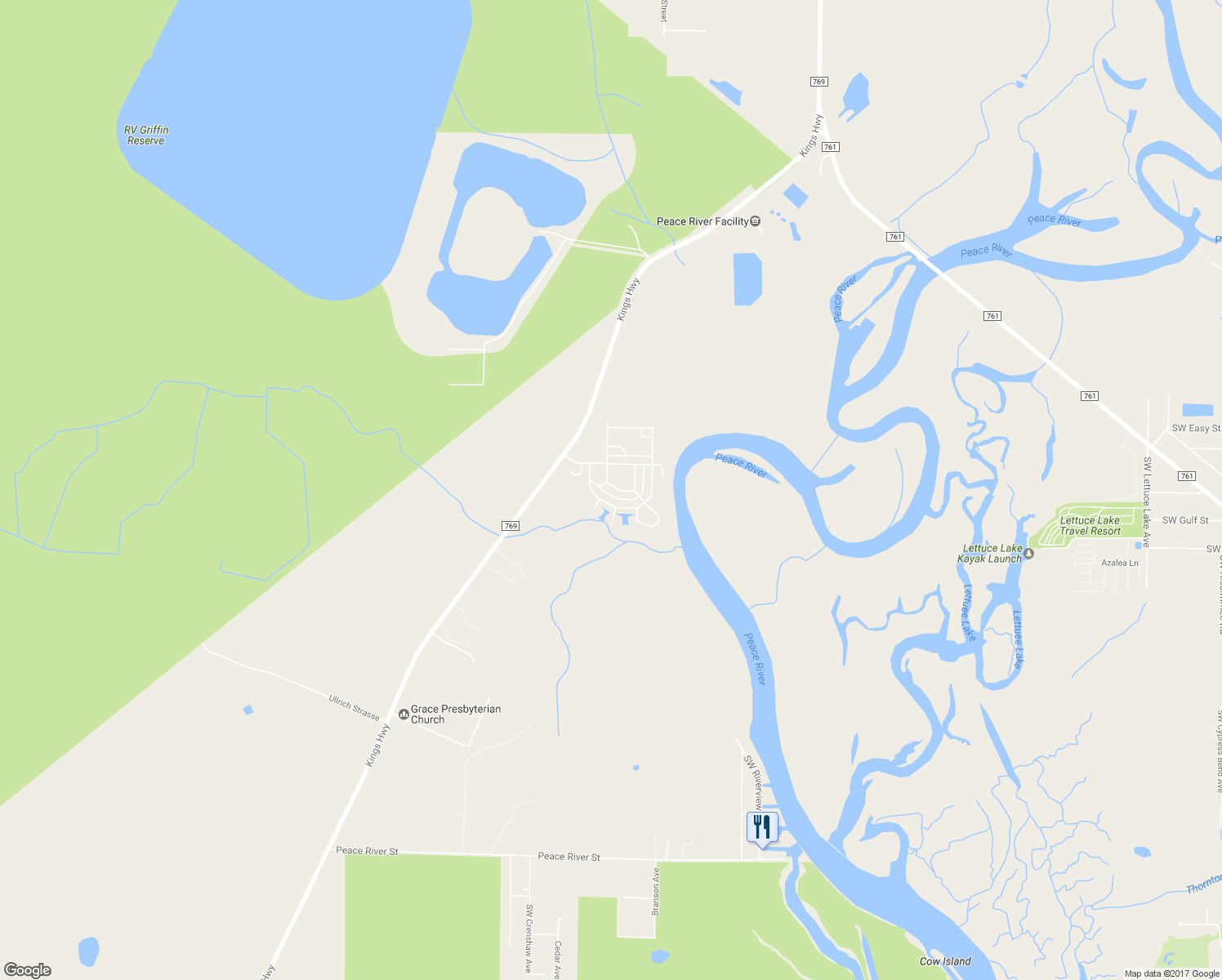 map of restaurants, bars, coffee shops, grocery stores, and more near 9770 County Road 769 in Arcadia