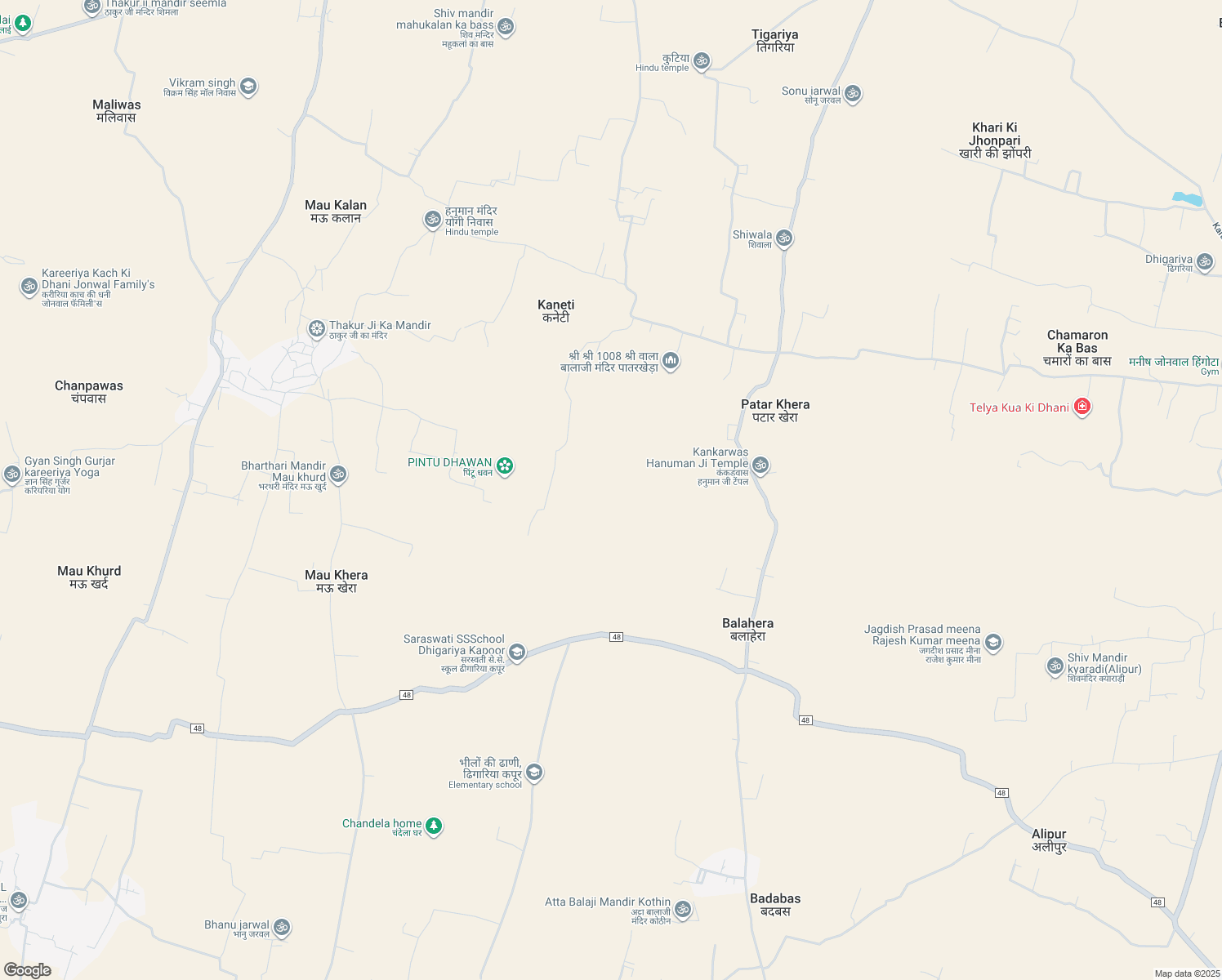 map of restaurants, bars, coffee shops, grocery stores, and more near in Nihalpura