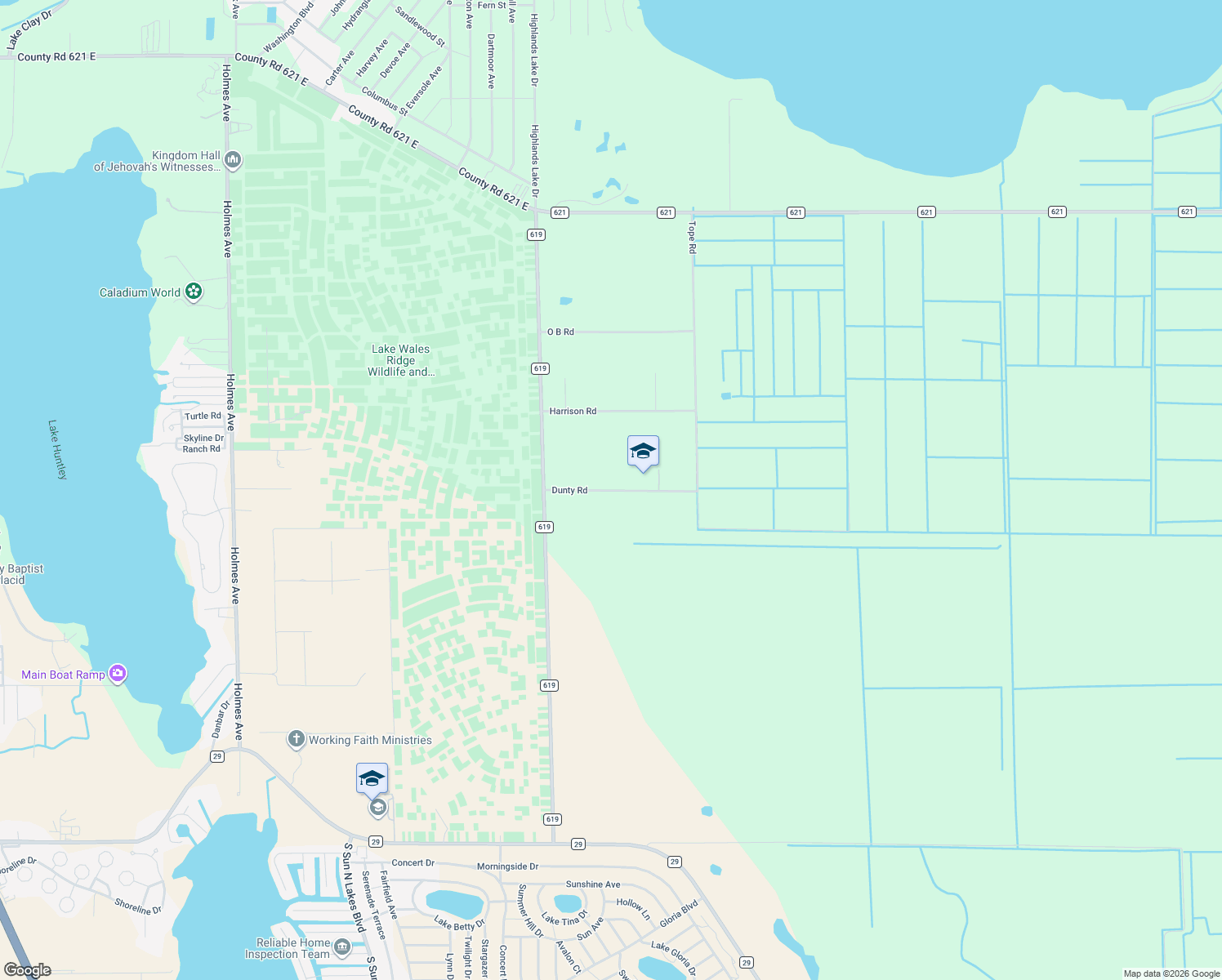 map of restaurants, bars, coffee shops, grocery stores, and more near 149 Dunty Rd in Lake Placid