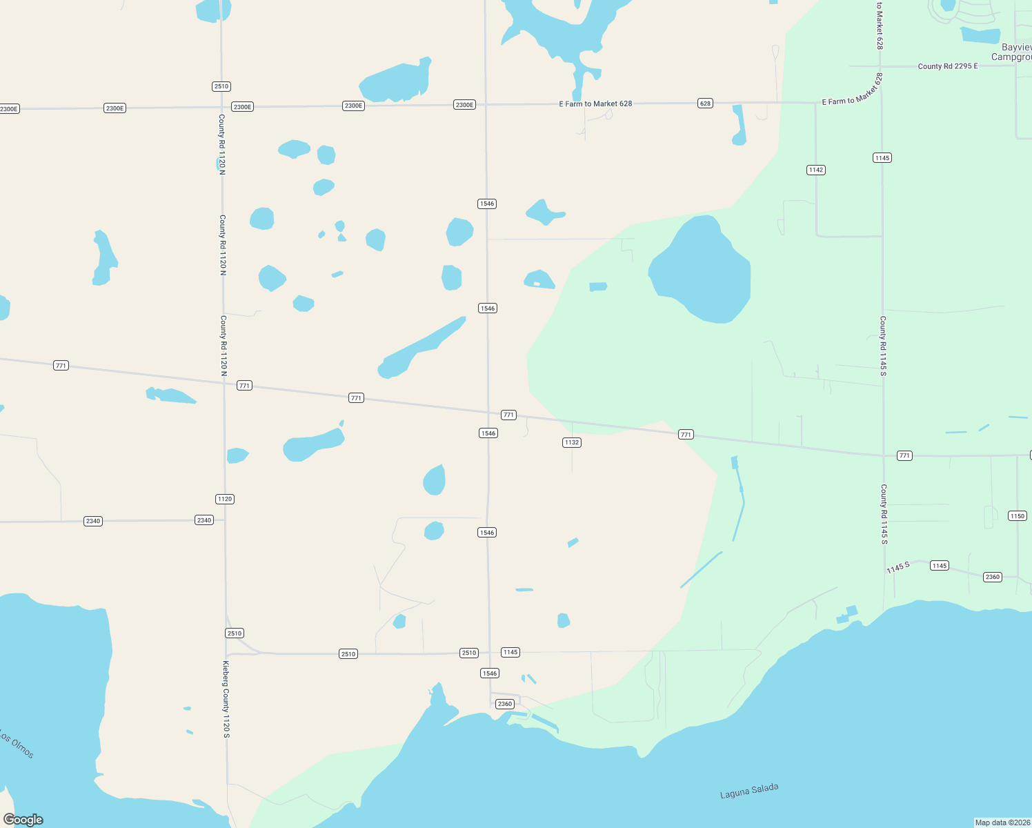 map of restaurants, bars, coffee shops, grocery stores, and more near 808 Farm to Market Road 771 in Riviera