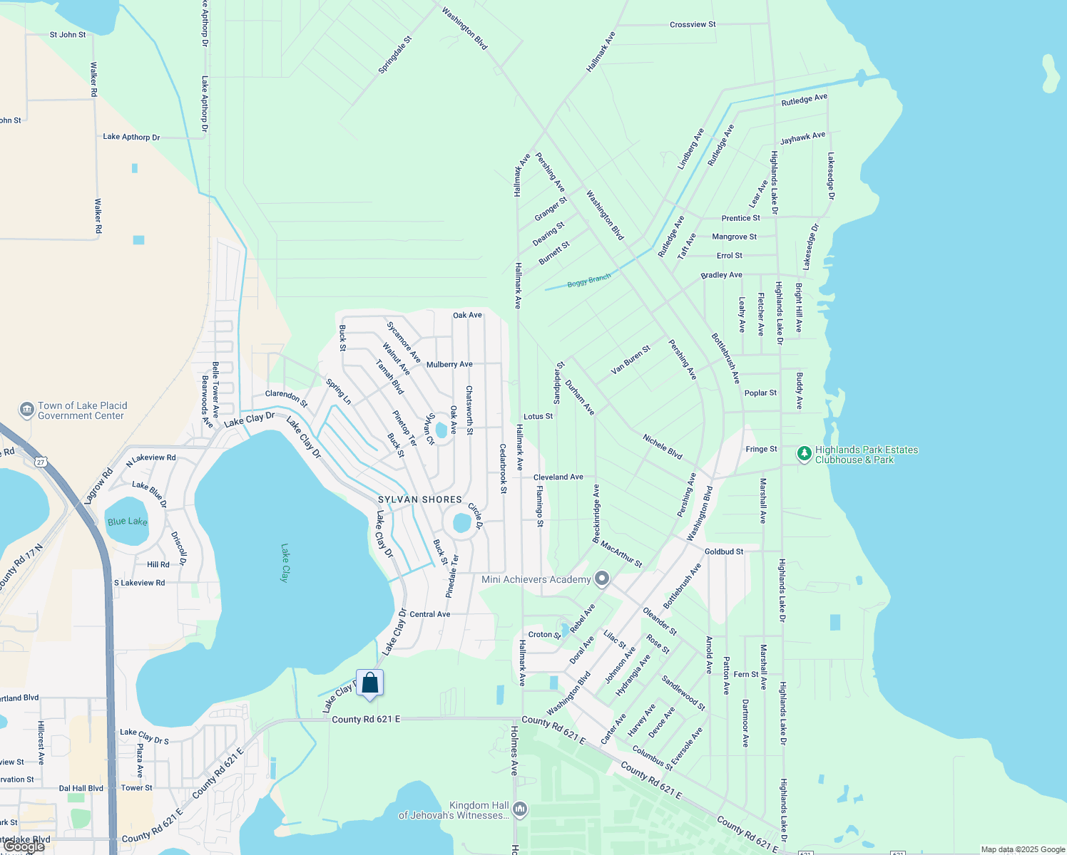 map of restaurants, bars, coffee shops, grocery stores, and more near 346 Flamingo Street in Lake Placid