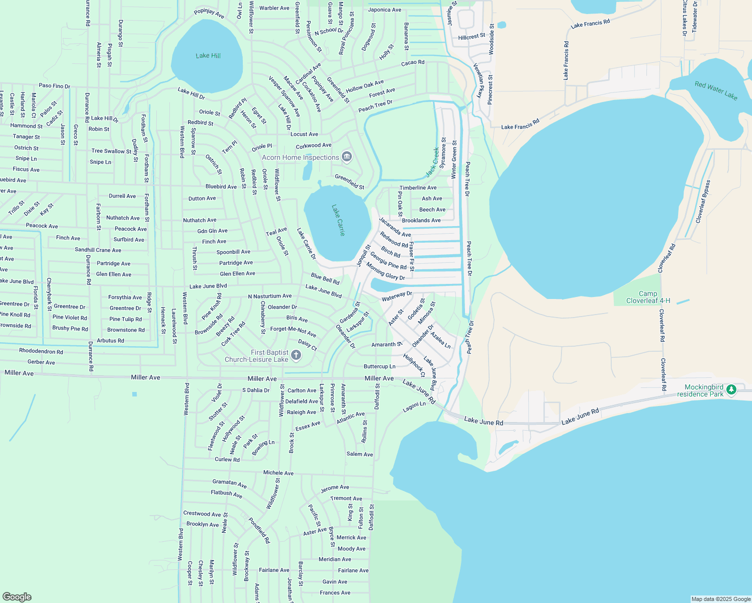 map of restaurants, bars, coffee shops, grocery stores, and more near 3058 Waterway Terrace in Lake Placid