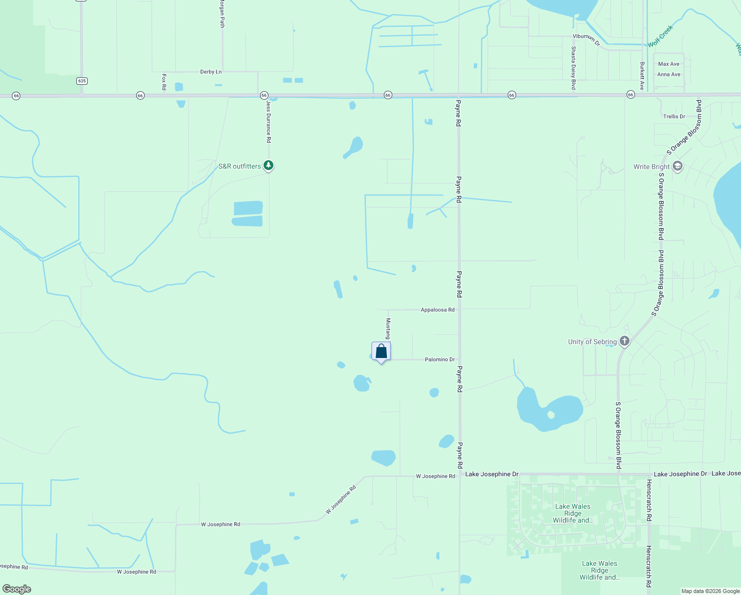 map of restaurants, bars, coffee shops, grocery stores, and more near 4318 Appaloosa Road in Sebring