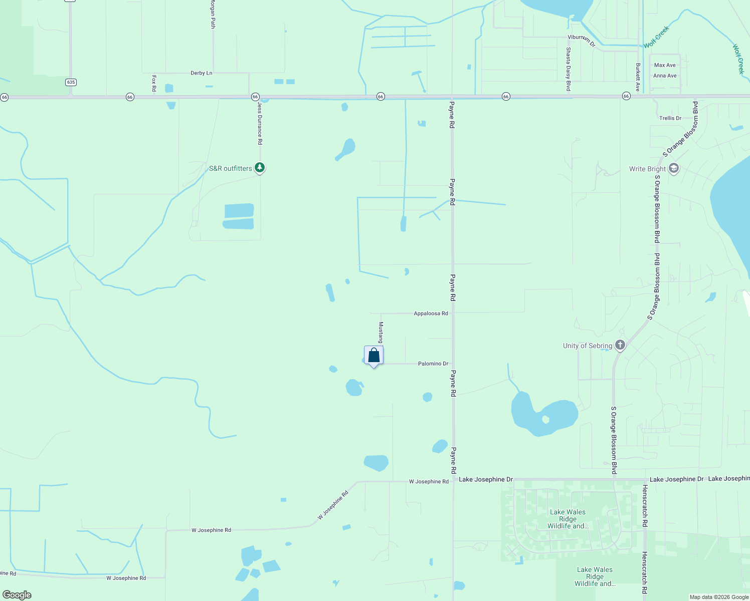 map of restaurants, bars, coffee shops, grocery stores, and more near 4304 Appaloosa Road in Sebring