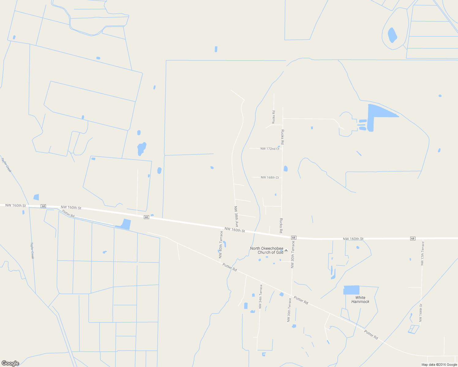 map of restaurants, bars, coffee shops, grocery stores, and more near 16703 Northwest 38th Avenue in Okeechobee