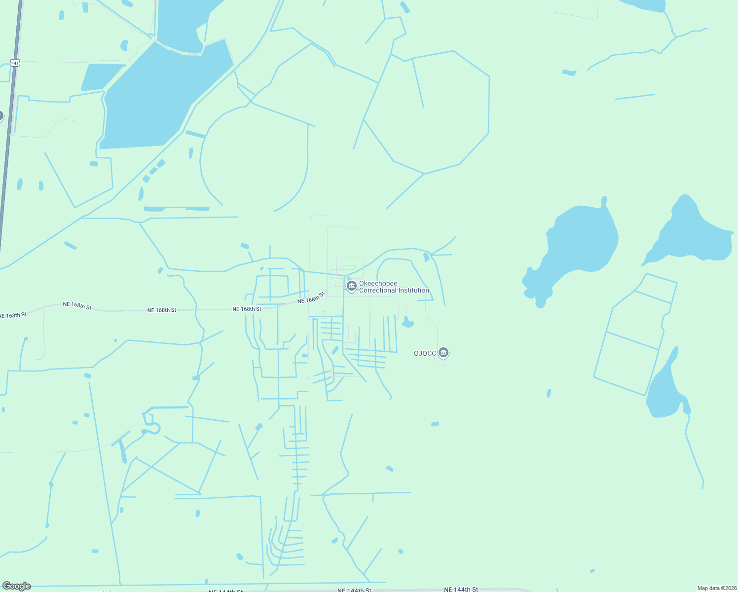 map of restaurants, bars, coffee shops, grocery stores, and more near 16800 Us Highway 441 North in Okeechobee
