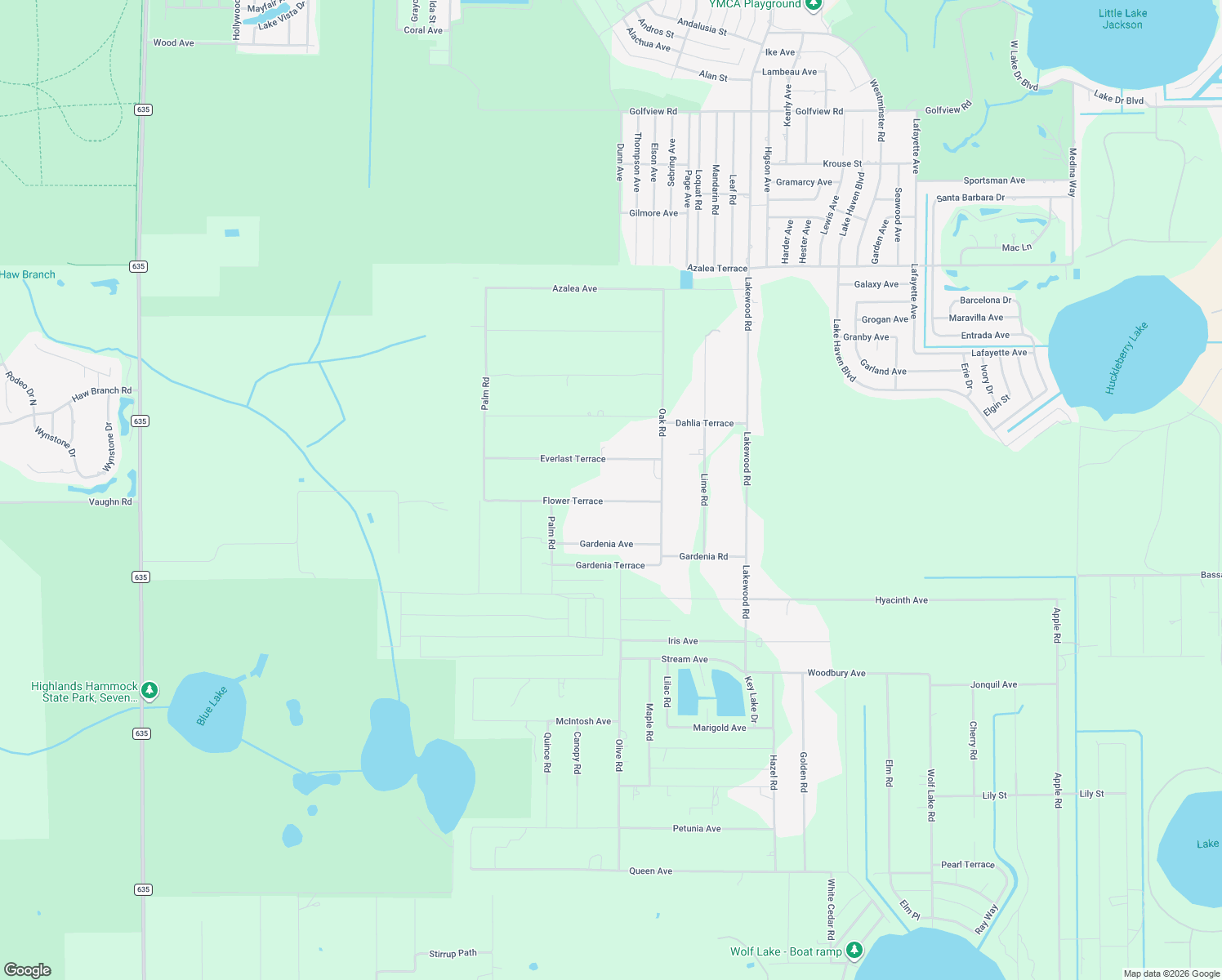 map of restaurants, bars, coffee shops, grocery stores, and more near 2010 Flower Terrace in Sebring
