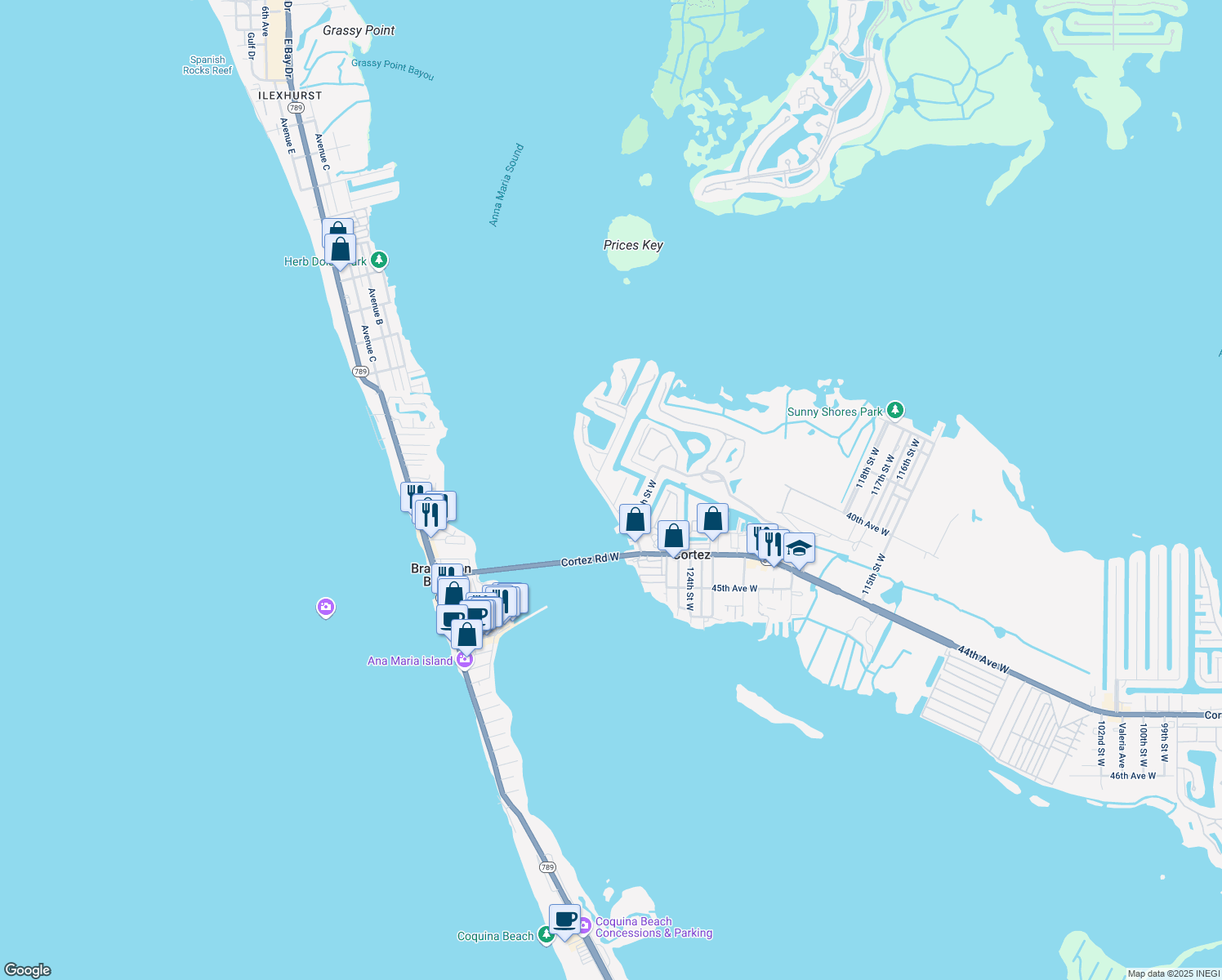 map of restaurants, bars, coffee shops, grocery stores, and more near 4235 127th Street West in Cortez