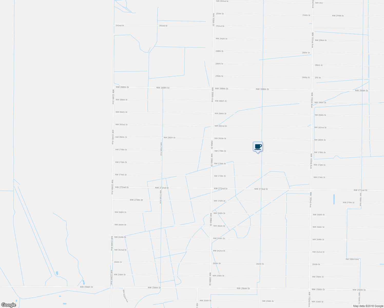 map of restaurants, bars, coffee shops, grocery stores, and more near 21122 Northwest 278th Street in Okeechobee