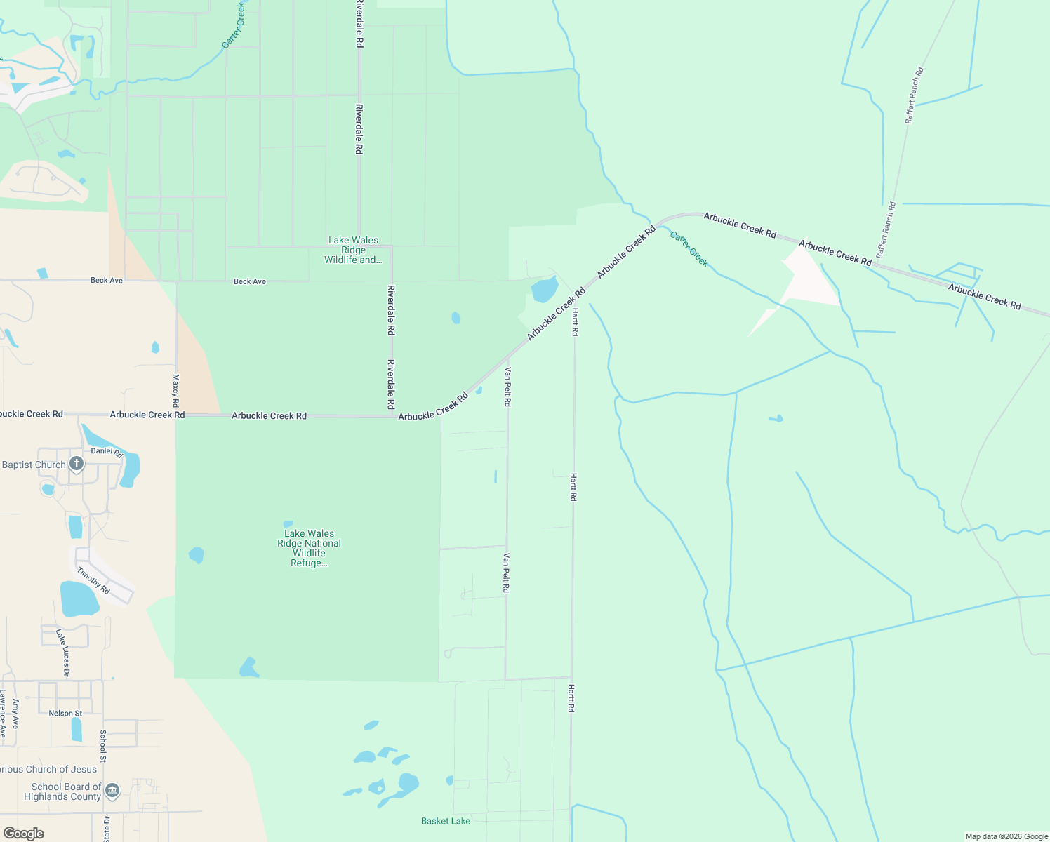 map of restaurants, bars, coffee shops, grocery stores, and more near 2530 Van Pelt Road in Sebring