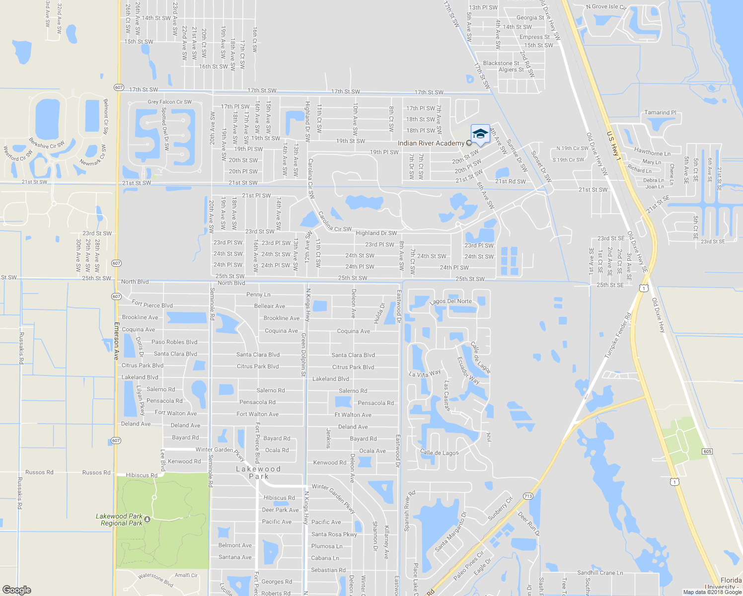 map of restaurants, bars, coffee shops, grocery stores, and more near 6705 Penny Lane in Fort Pierce
