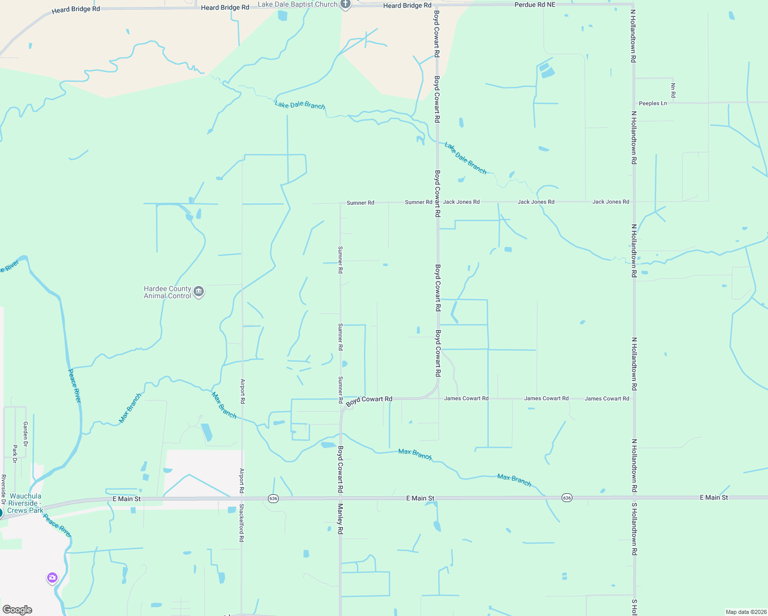 map of restaurants, bars, coffee shops, grocery stores, and more near 646 Cypress Street in Wauchula