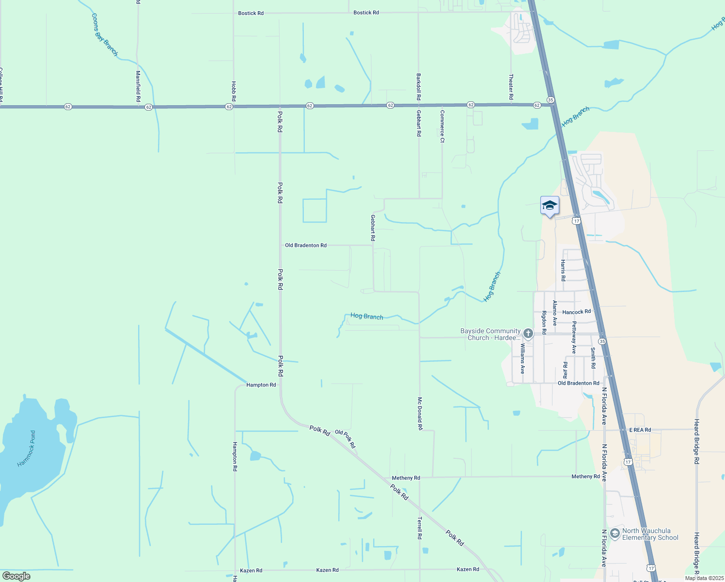 map of restaurants, bars, coffee shops, grocery stores, and more near 1555 Old Bradenton Road in Wauchula