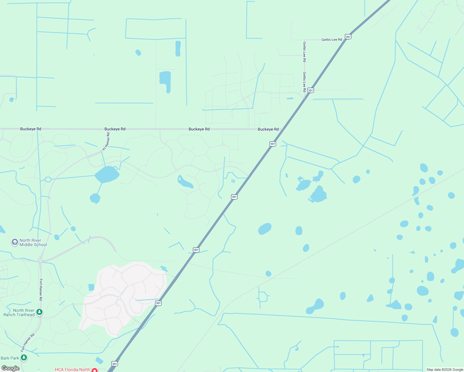 map of restaurants, bars, coffee shops, grocery stores, and more near 13602 U.S. 301 in Parrish