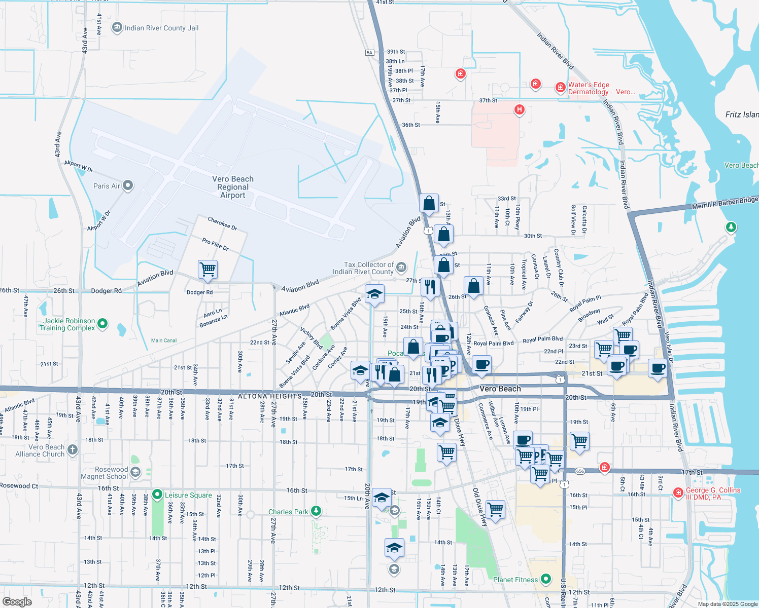 1990 25th Street, Vero Beach FL Walk Score