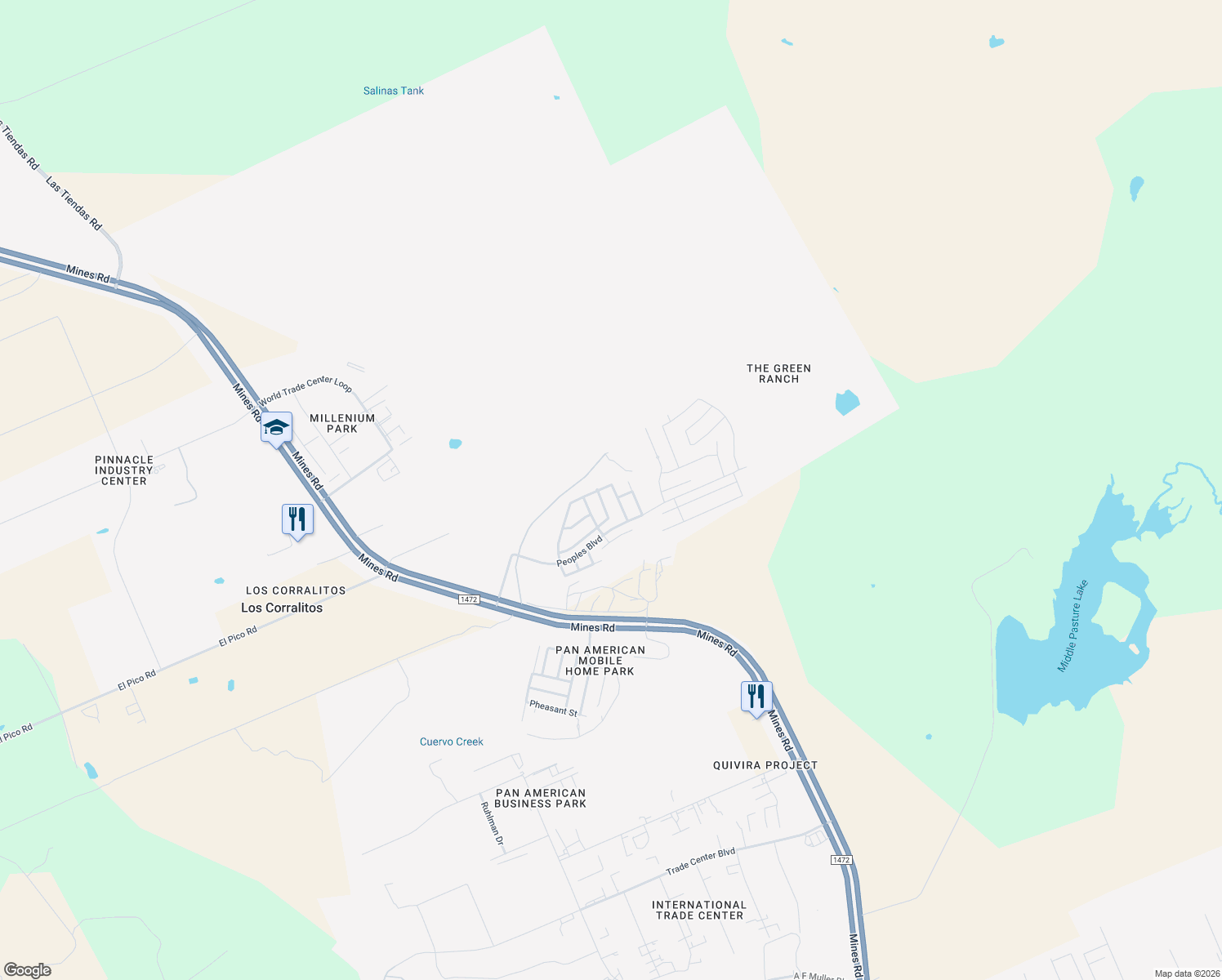 map of restaurants, bars, coffee shops, grocery stores, and more near 1819 Aransas Pass Drive in Laredo