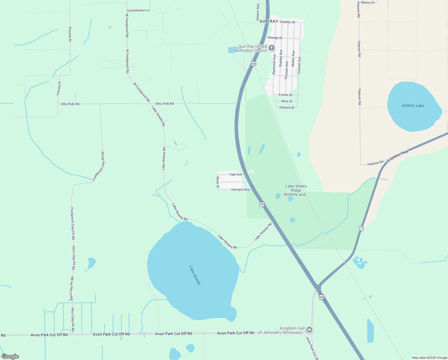 map of restaurants, bars, coffee shops, grocery stores, and more near 37 Princeton Avenue in Frostproof