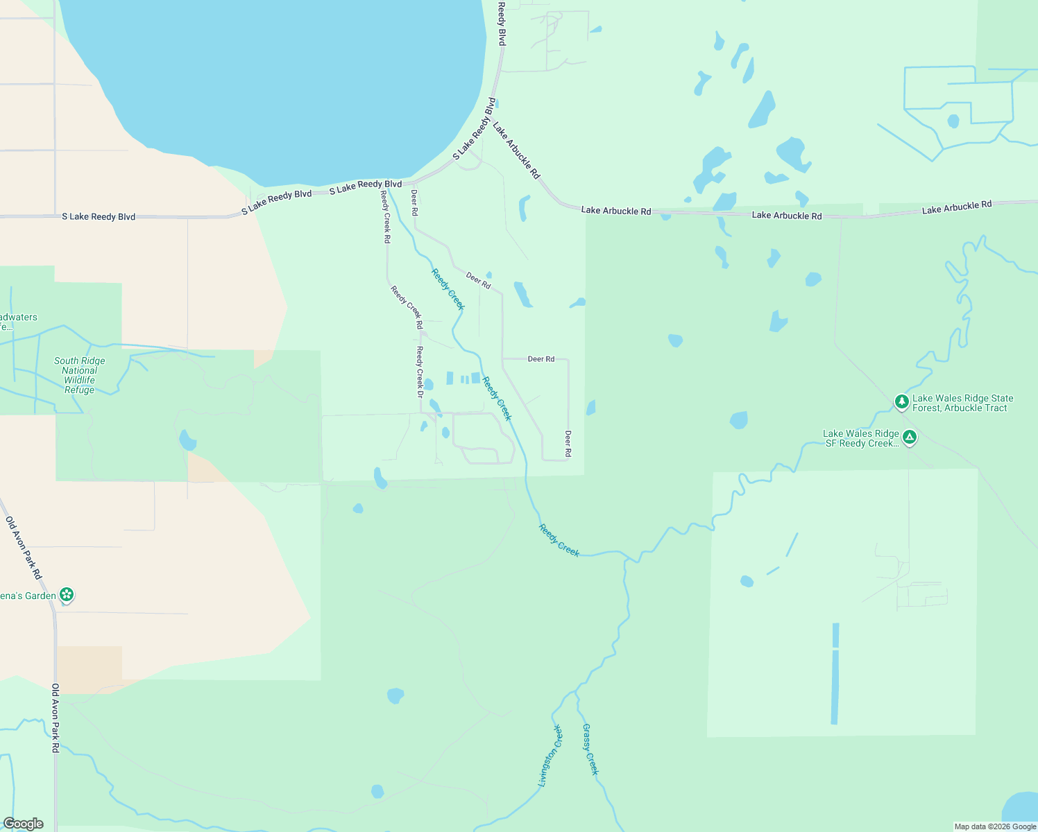 map of restaurants, bars, coffee shops, grocery stores, and more near 54 Deer Road in Frostproof