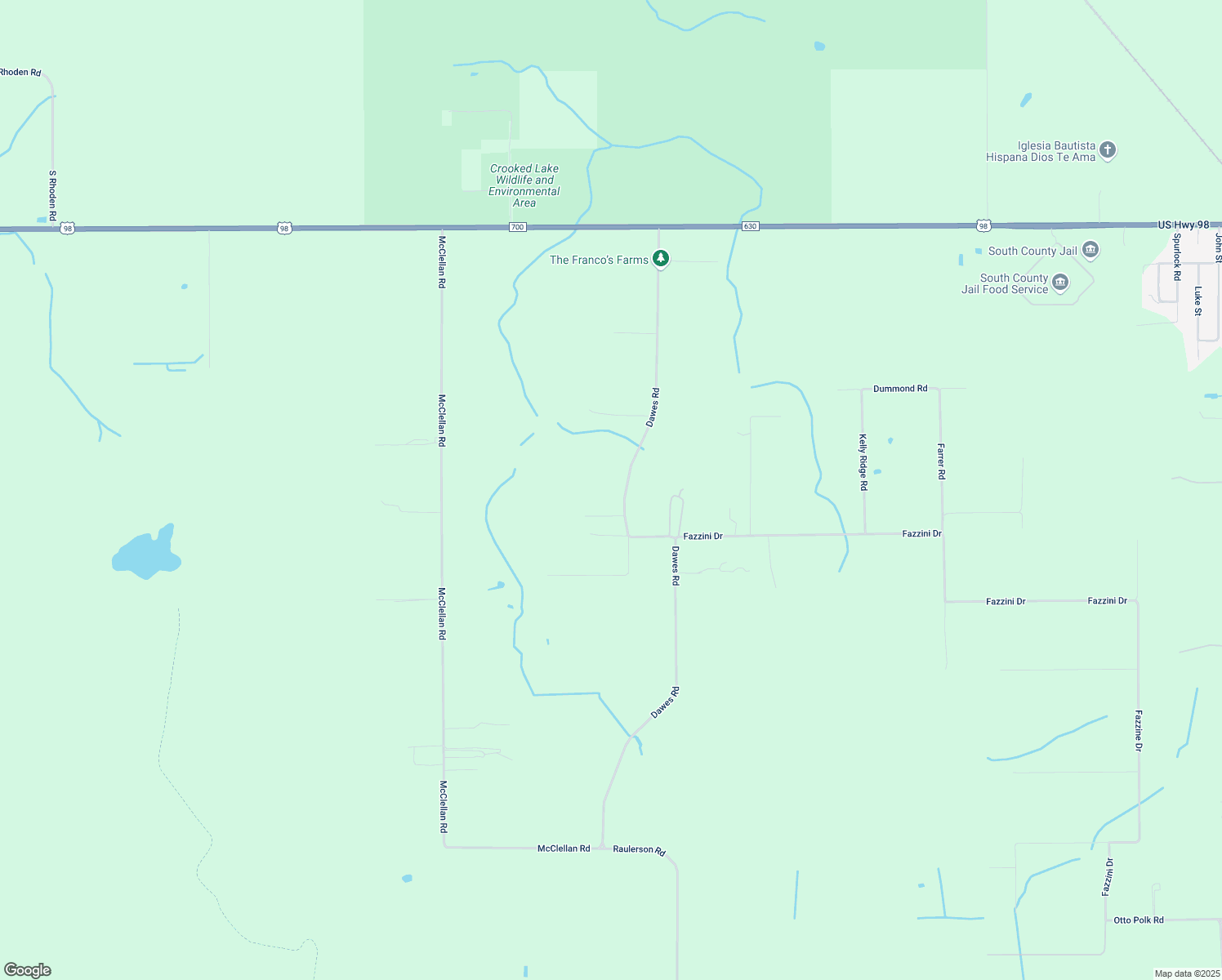 map of restaurants, bars, coffee shops, grocery stores, and more near 822 Dawes Road in Frostproof