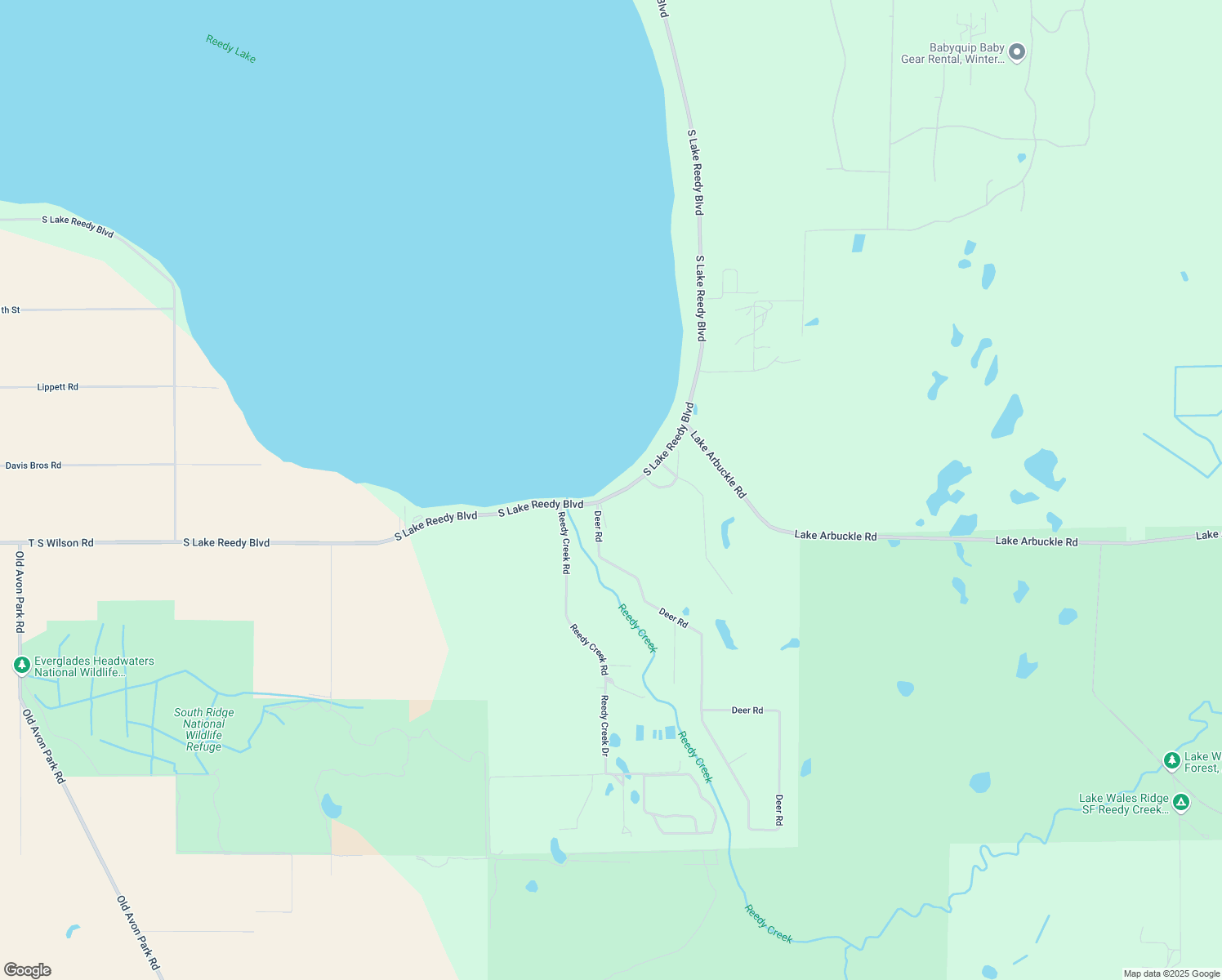 map of restaurants, bars, coffee shops, grocery stores, and more near 1773 South Lake Reedy Boulevard in Frostproof