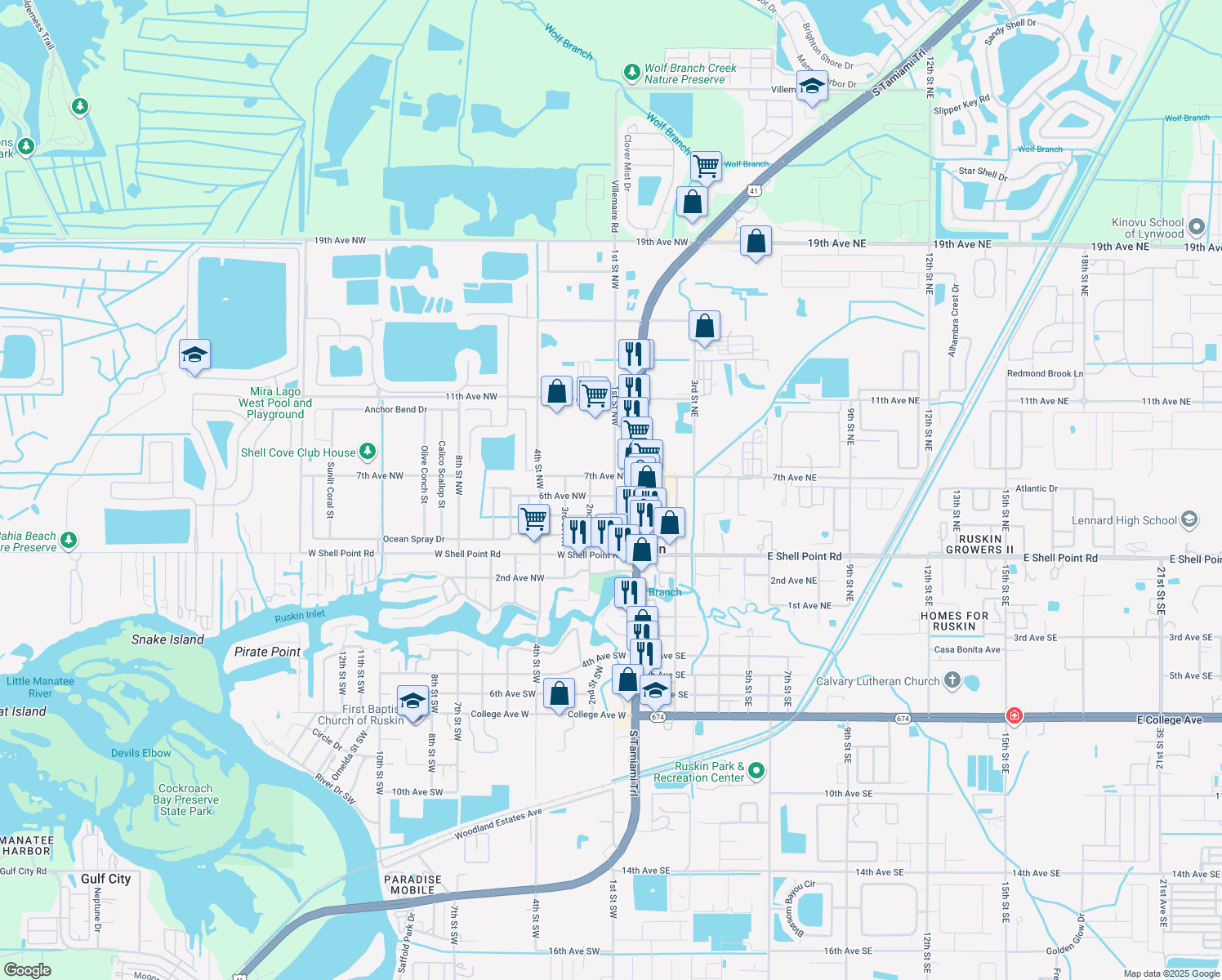 602 1st Street Northwest, Ruskin FL Walk Score