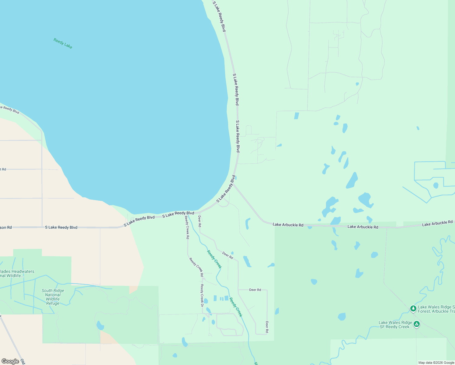 map of restaurants, bars, coffee shops, grocery stores, and more near 1805 South Lake Reedy Boulevard in Frostproof