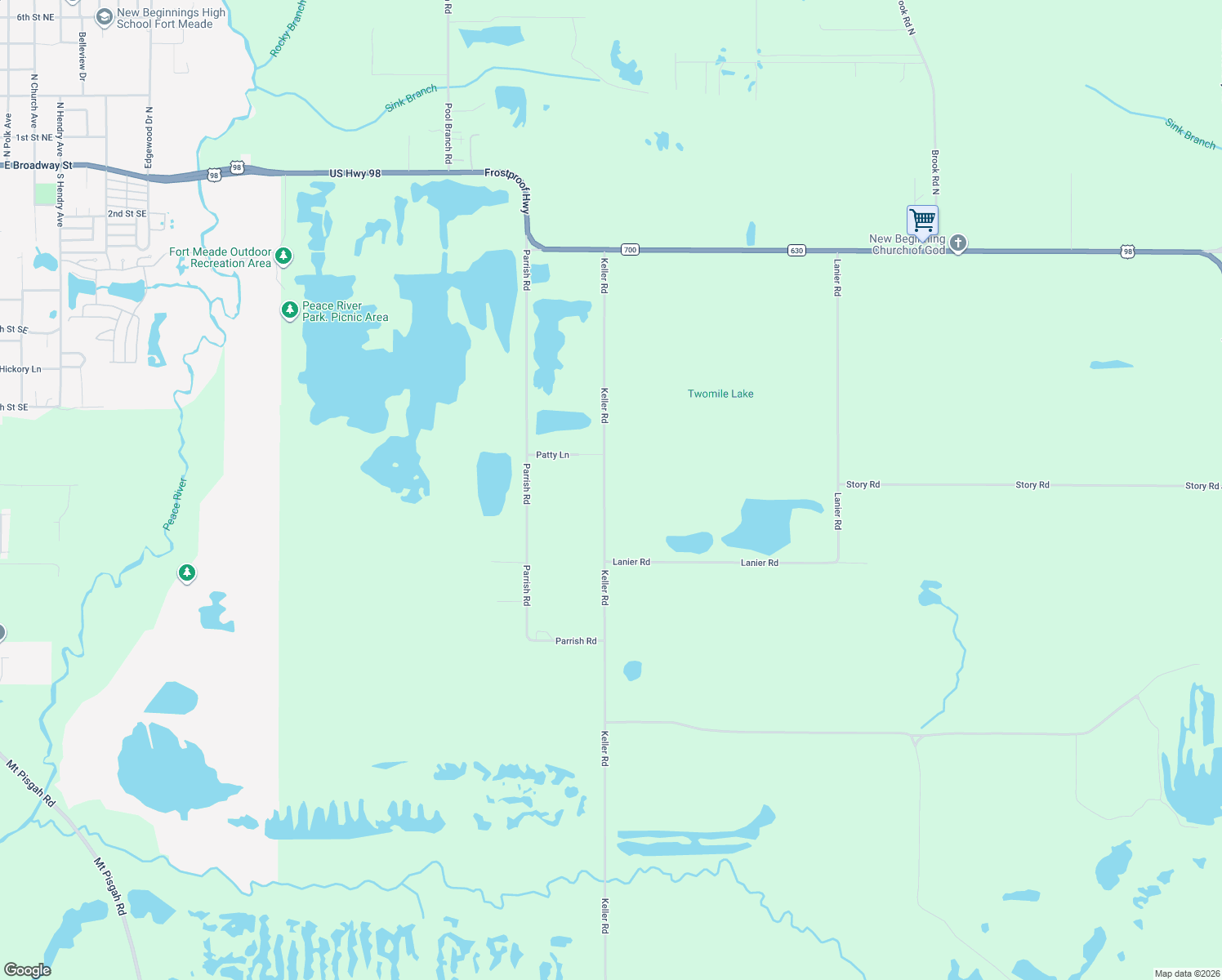 map of restaurants, bars, coffee shops, grocery stores, and more near 1115 Keller Road in Fort Meade