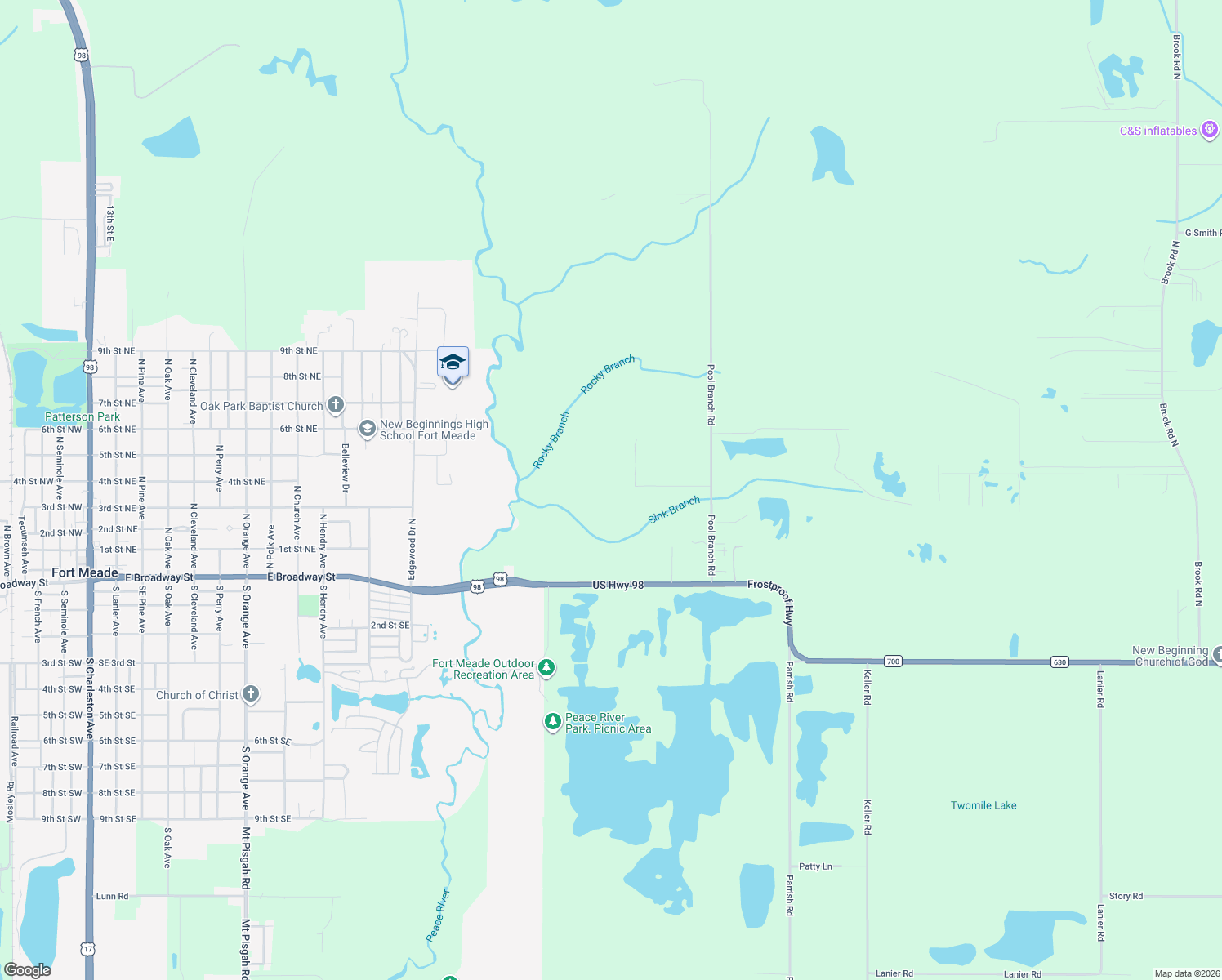 map of restaurants, bars, coffee shops, grocery stores, and more near 448 L Lanier Road in Fort Meade