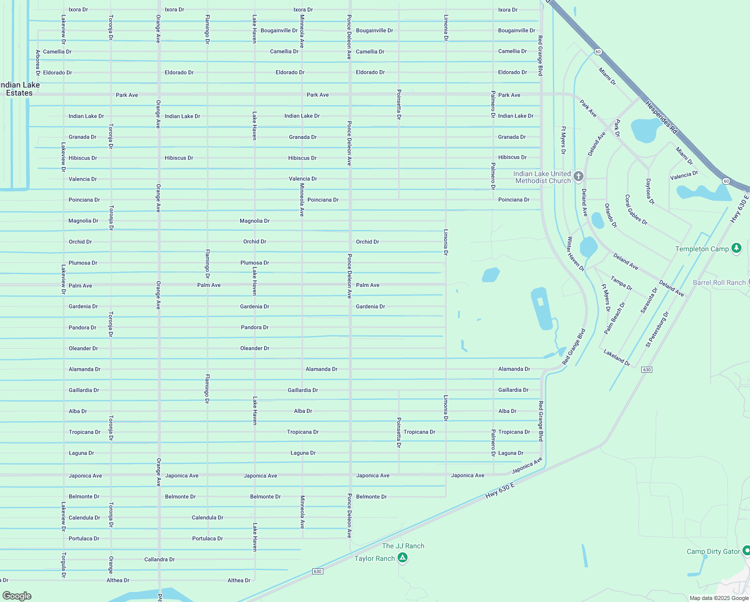 map of restaurants, bars, coffee shops, grocery stores, and more near 312 Gardenia Drive in Lake Wales