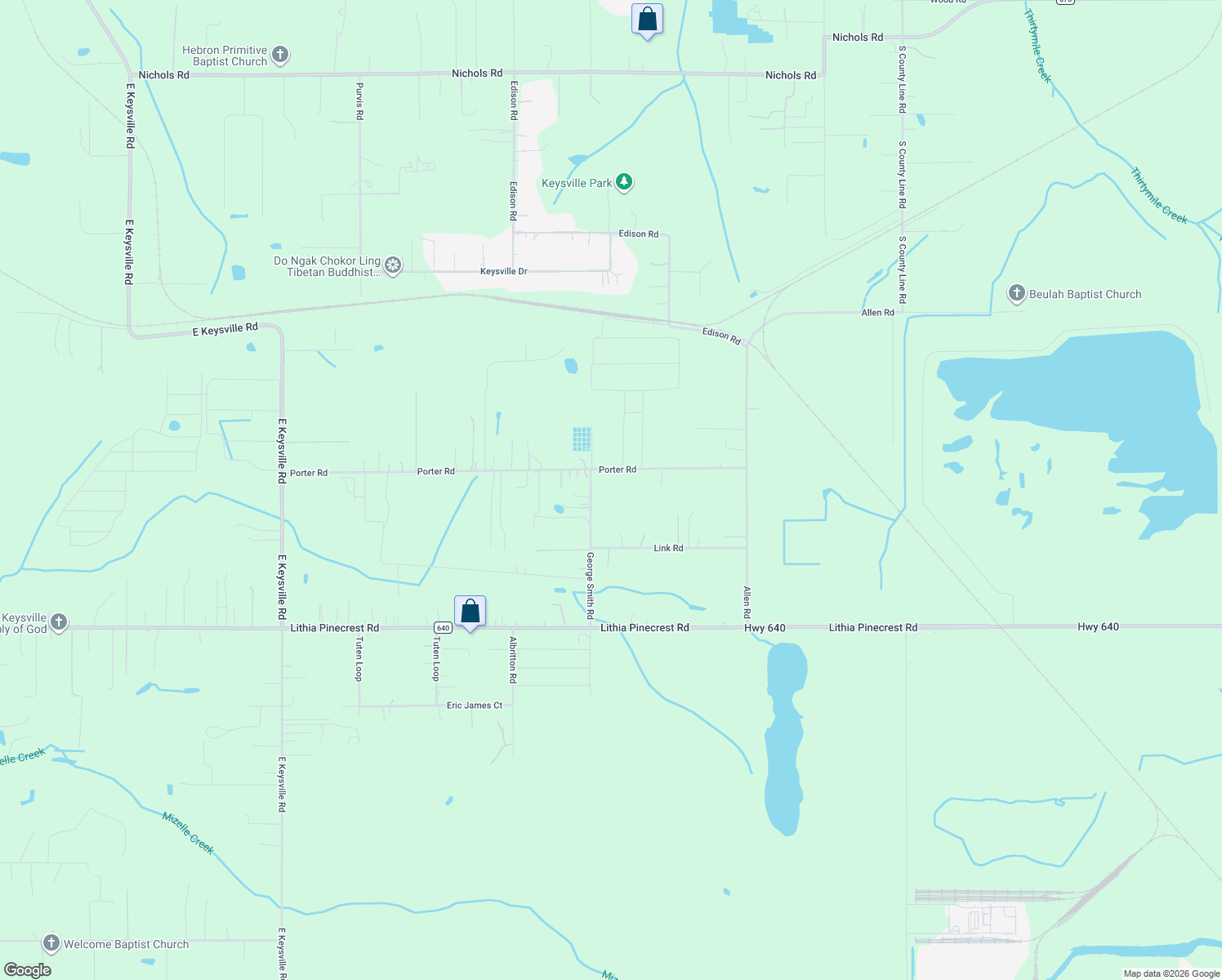 map of restaurants, bars, coffee shops, grocery stores, and more near 3721 Porter Road in Lithia