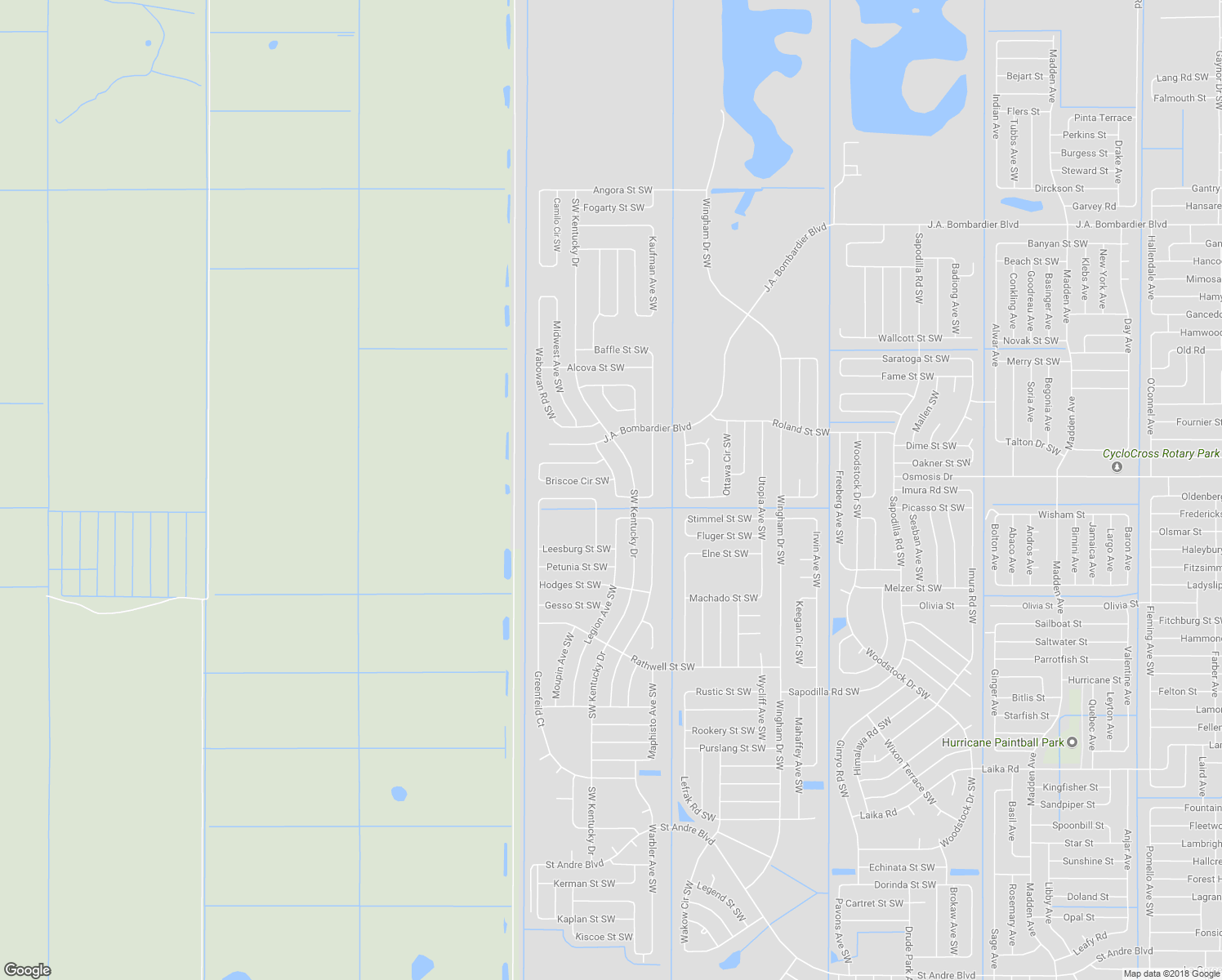 map of restaurants, bars, coffee shops, grocery stores, and more near 2280 Bucket Road Southwest in Palm Bay