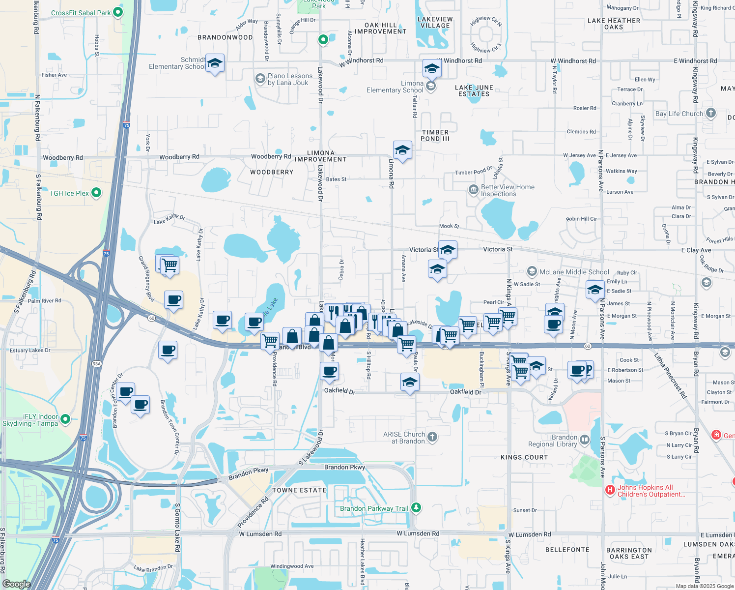 306 North Hilltop Road, Brandon FL - Walk Score