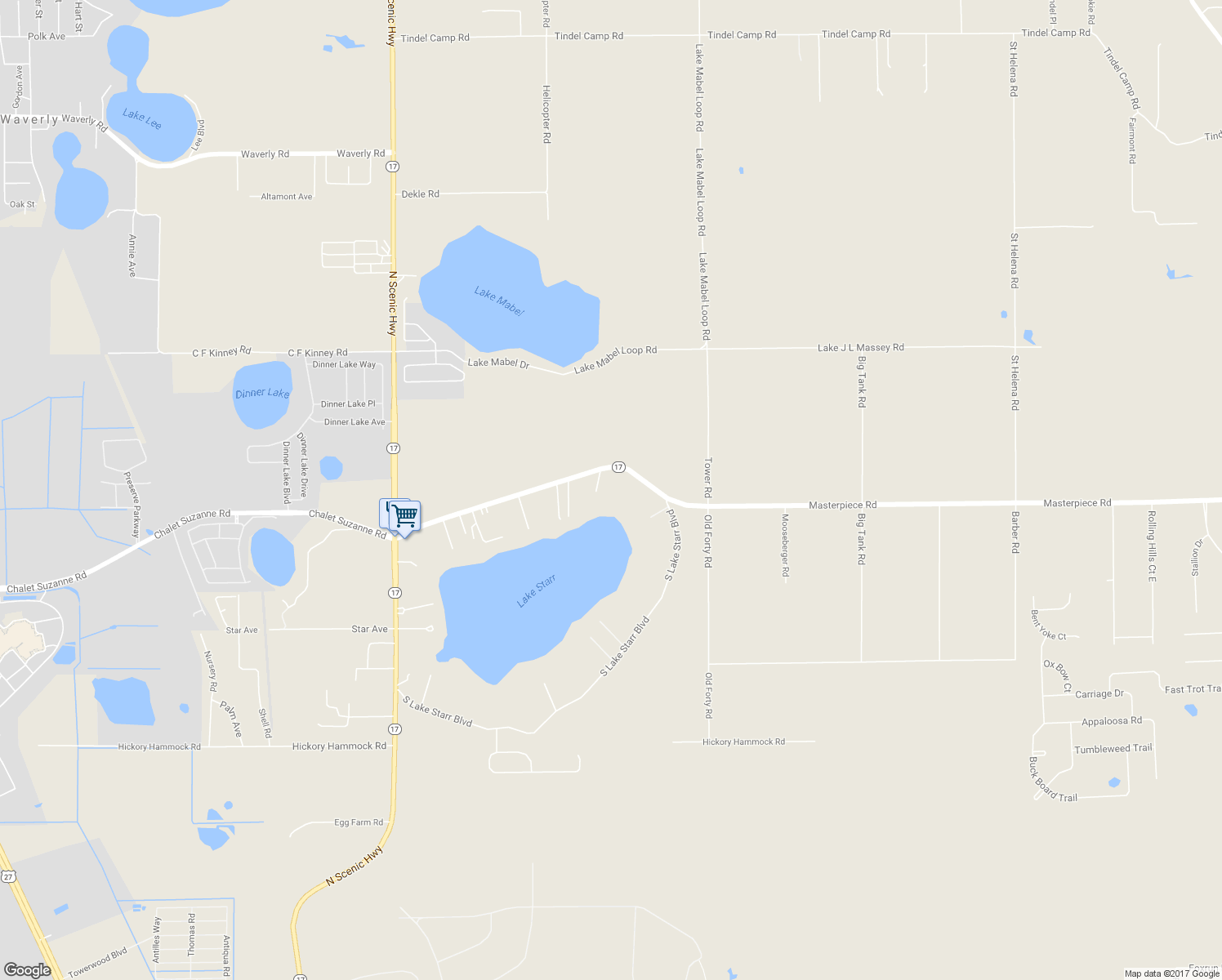 map of restaurants, bars, coffee shops, grocery stores, and more near 724 Masterpiece Road in Lake Wales