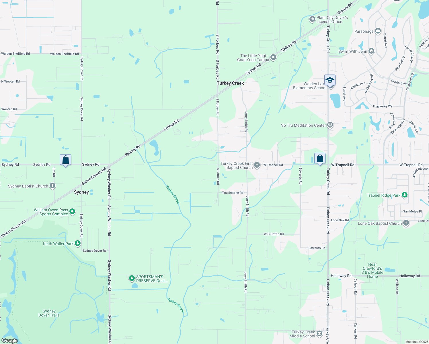 map of restaurants, bars, coffee shops, grocery stores, and more near 5227 West Trapnell Road in Dover